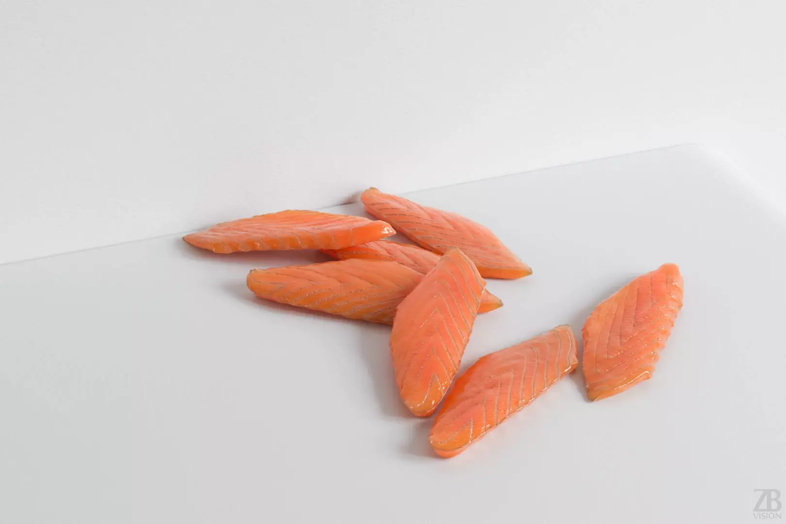 Salmon Slice 3D model_0