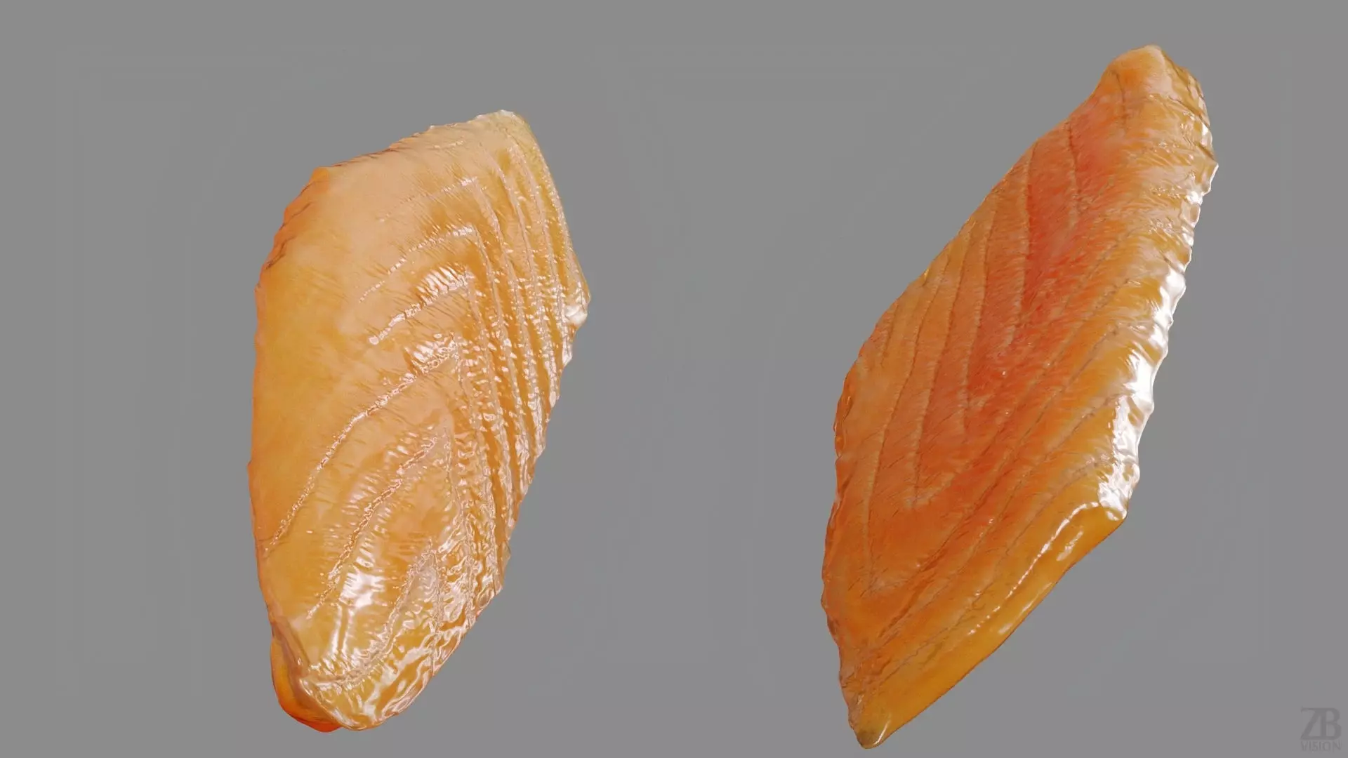 Salmon Slice 3D model_8