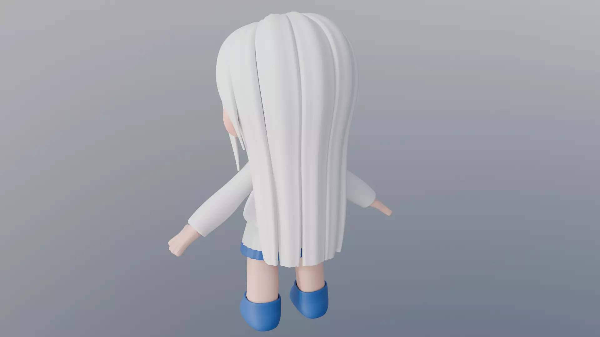 Cute Chibi 3D Character Low-poly 3D model_2