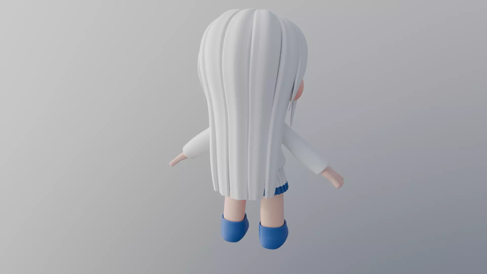 Cute Chibi 3D Character Low-poly 3D model_3