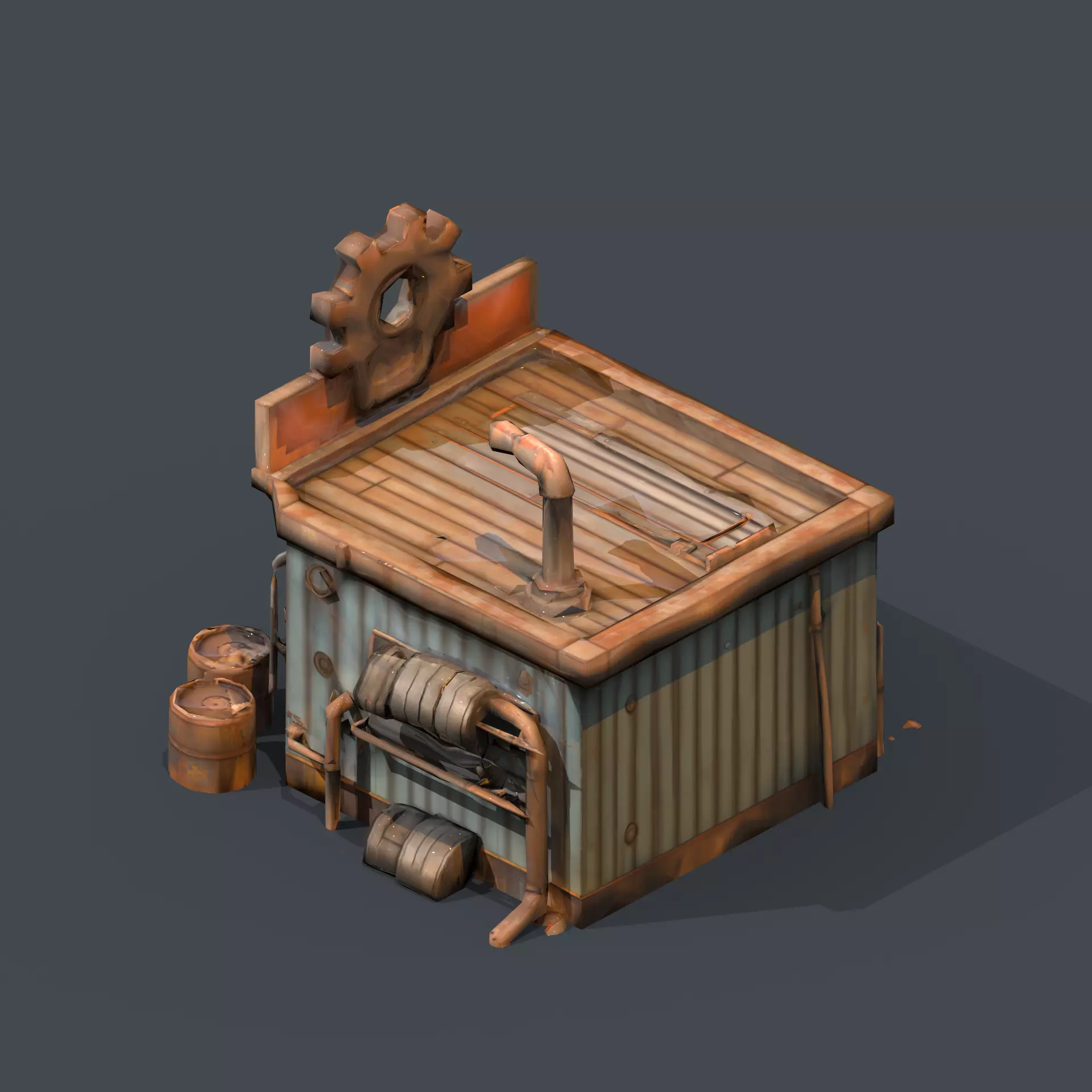 Repair shop  3D model_3
