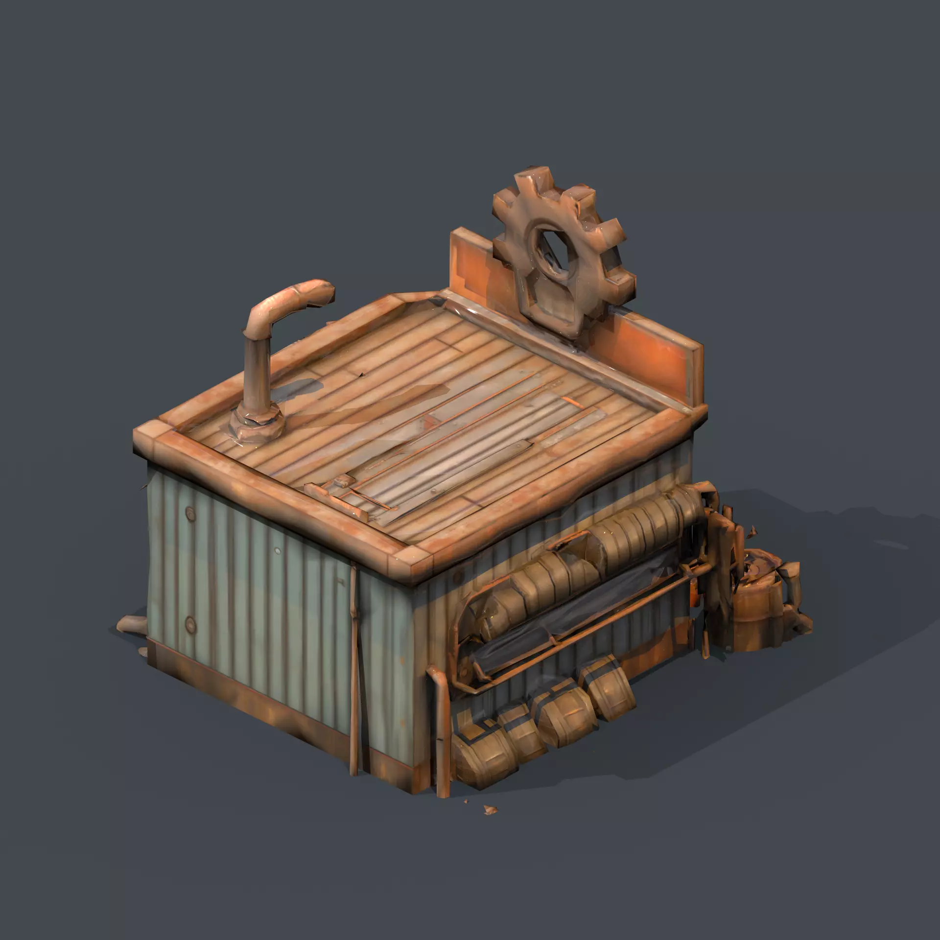 Repair shop  3D model_2