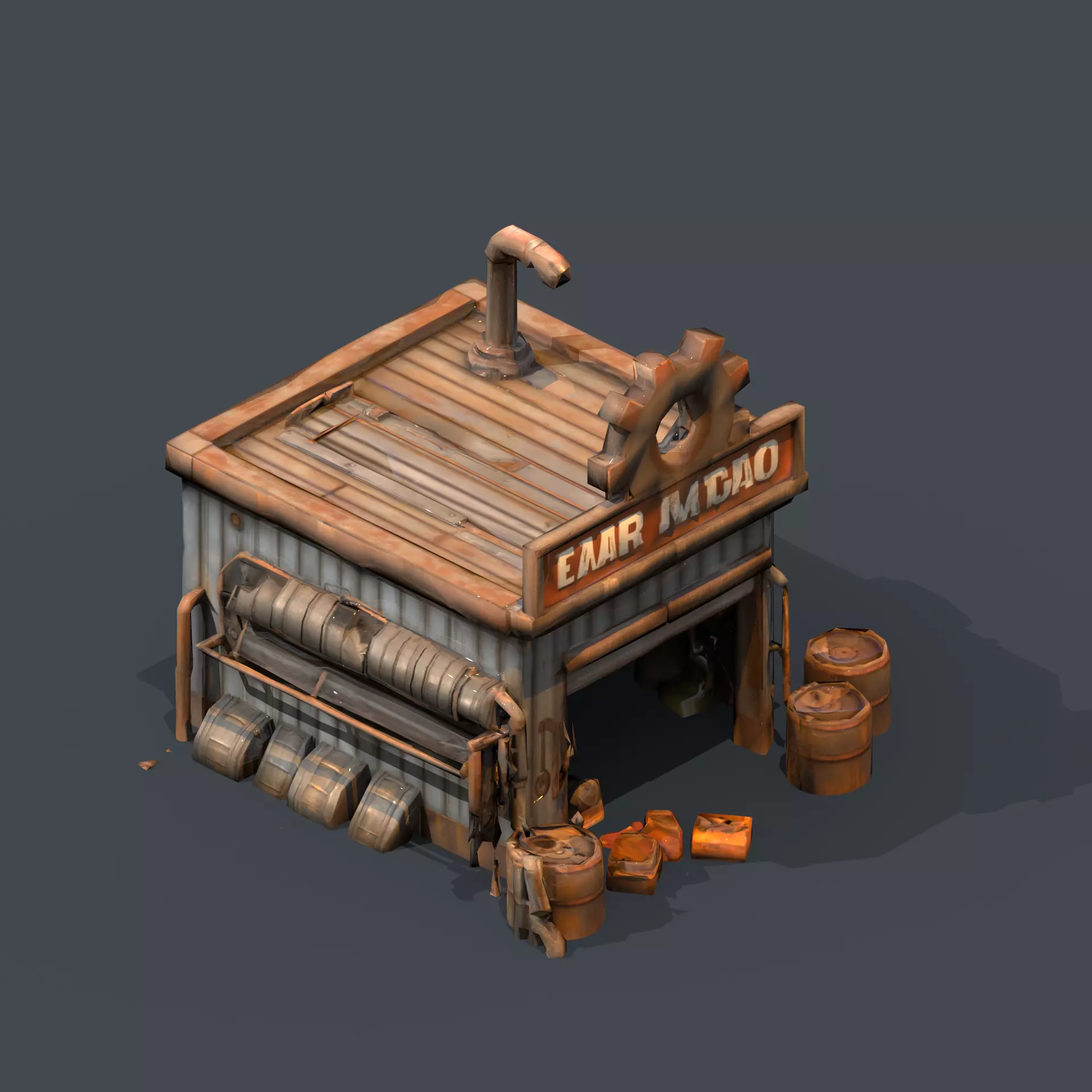 Repair shop  3D model_1