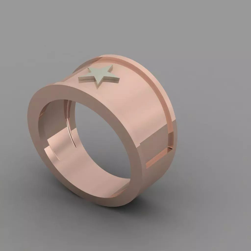 star ring 3D print model_0