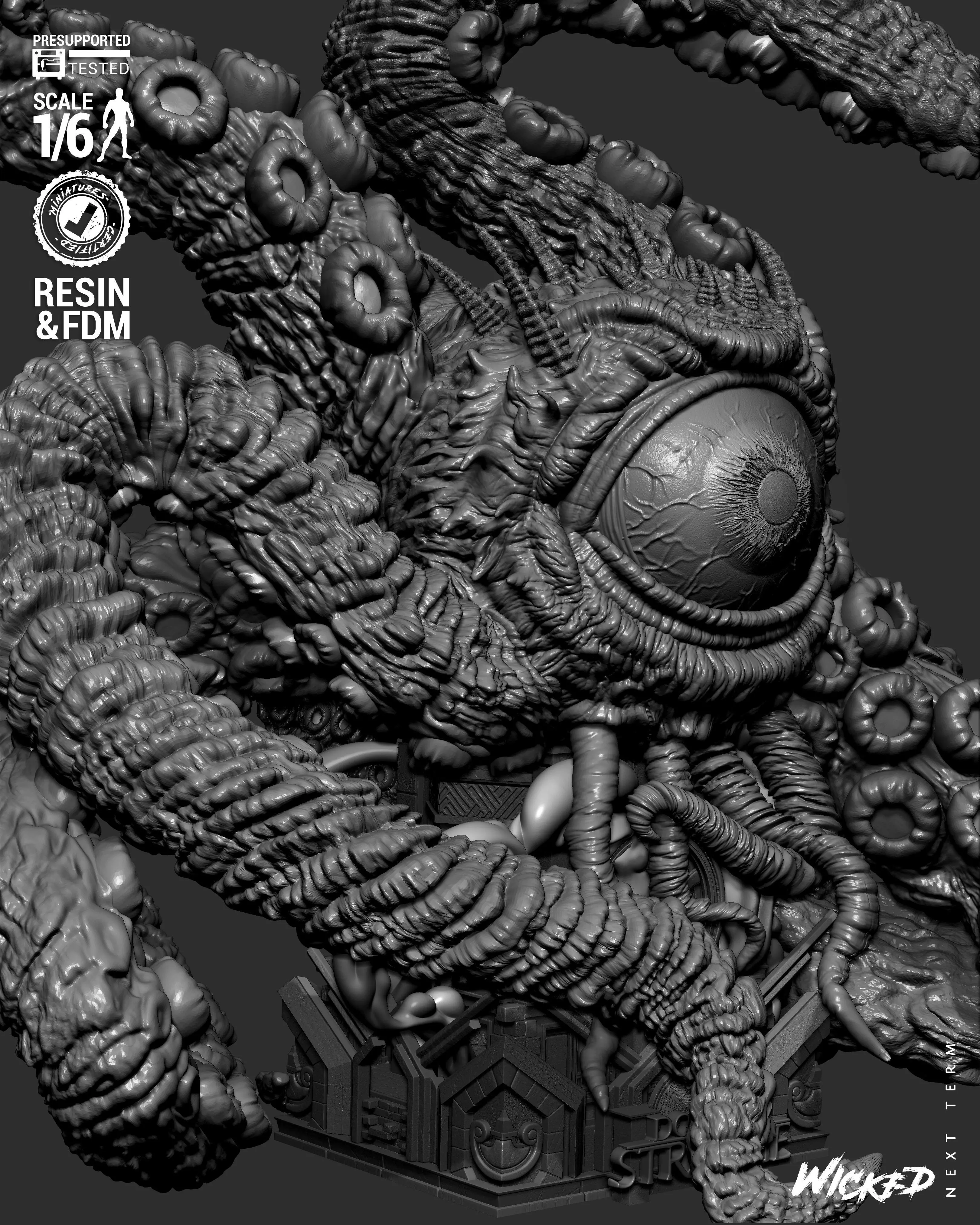 Wicked Marvel Shuma Gorath Sculpture 3D print model_34
