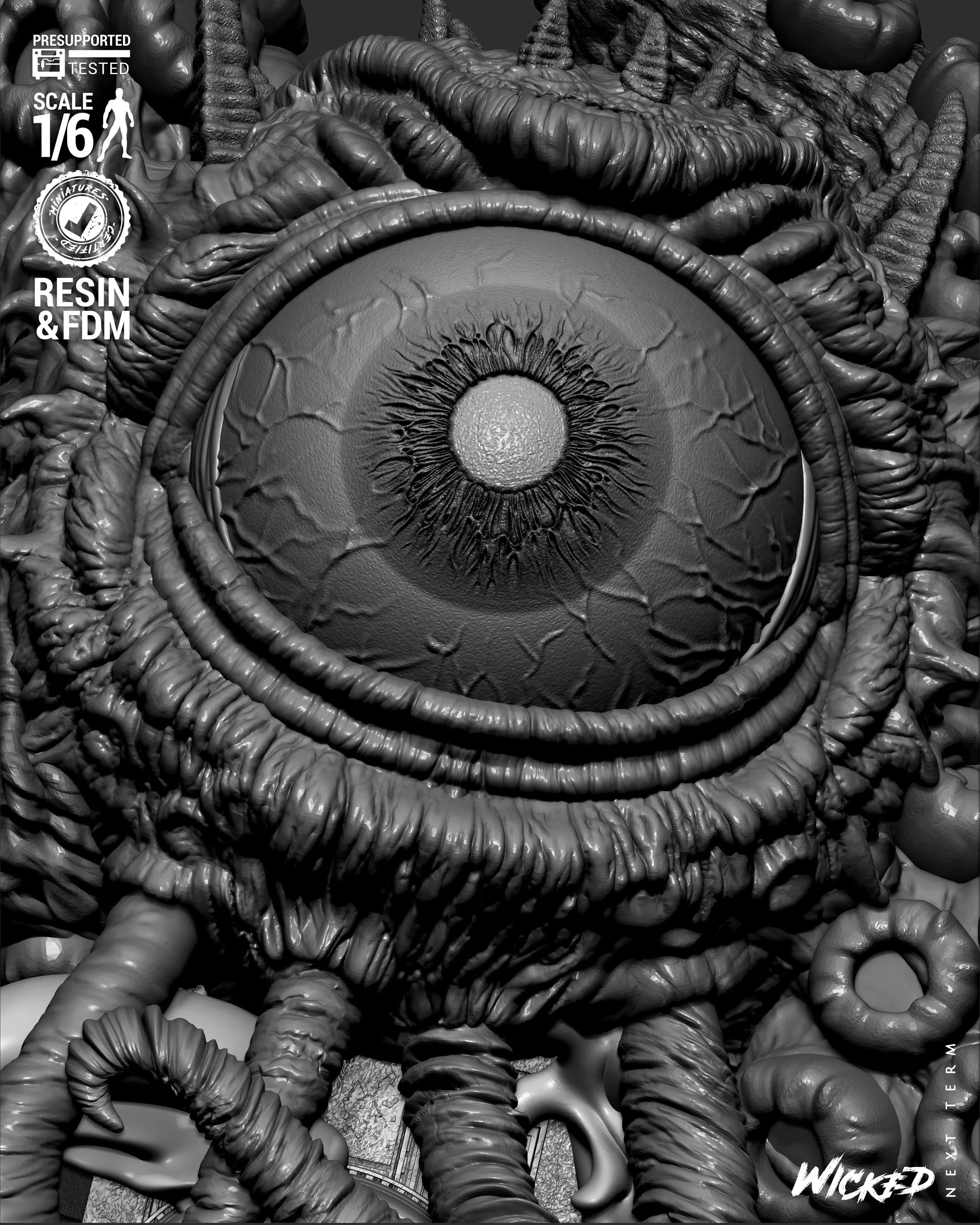 Wicked Marvel Shuma Gorath Sculpture 3D print model_38