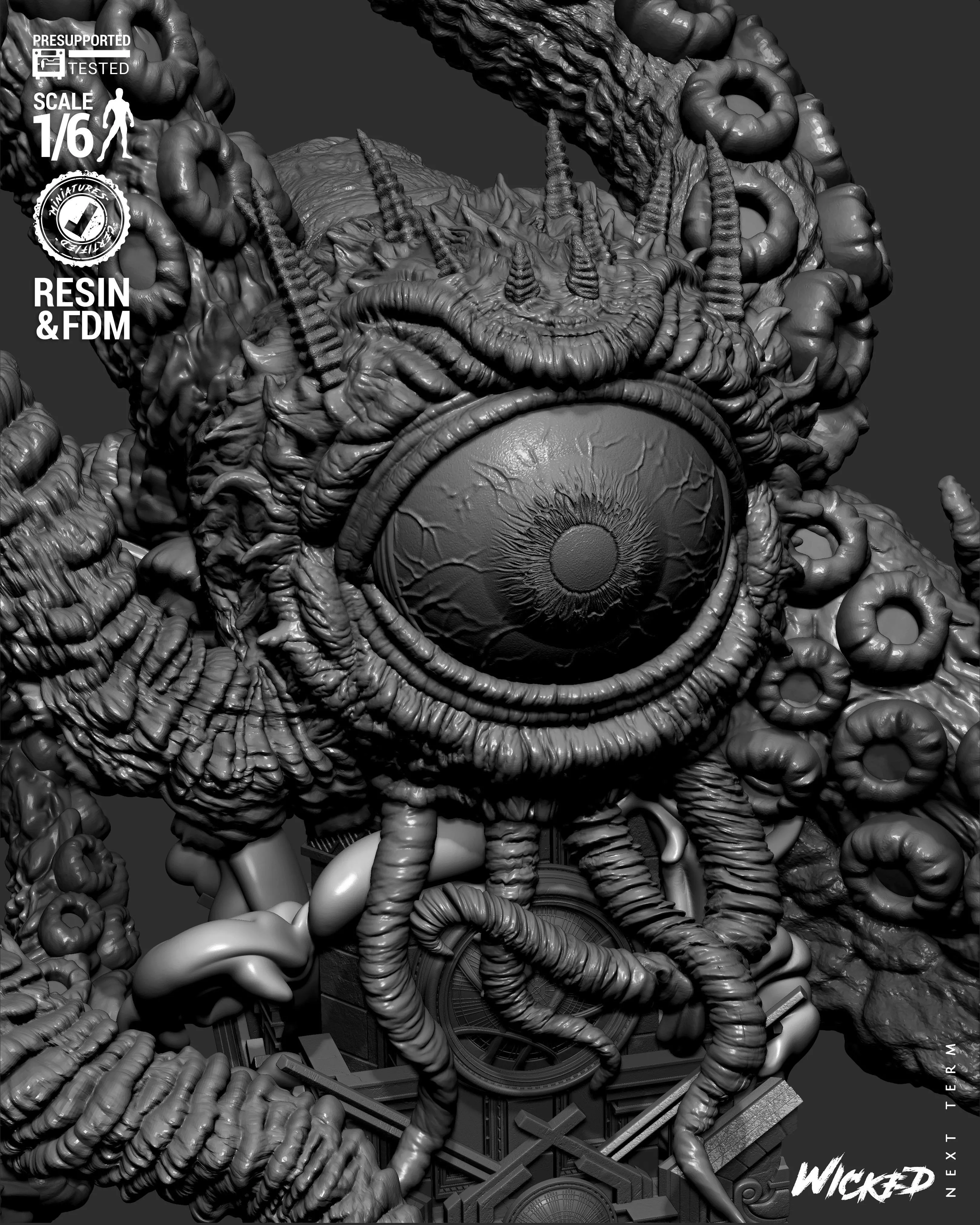 Wicked Marvel Shuma Gorath Sculpture 3D print model_51