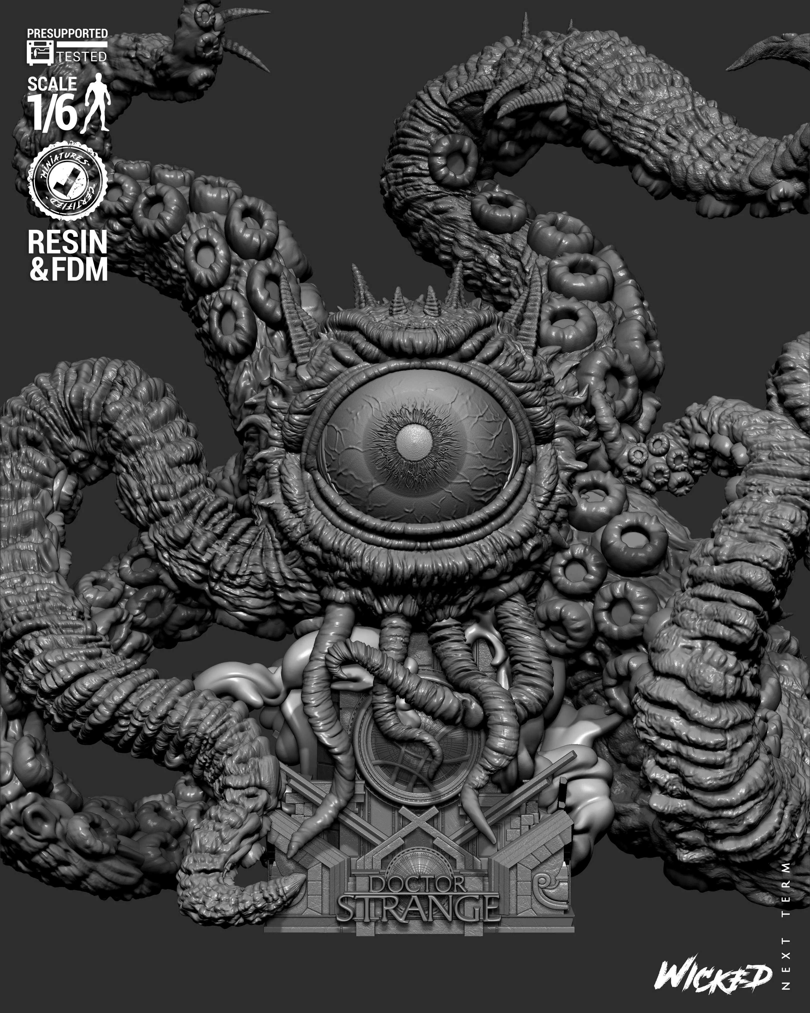 Wicked Marvel Shuma Gorath Sculpture 3D print model_31