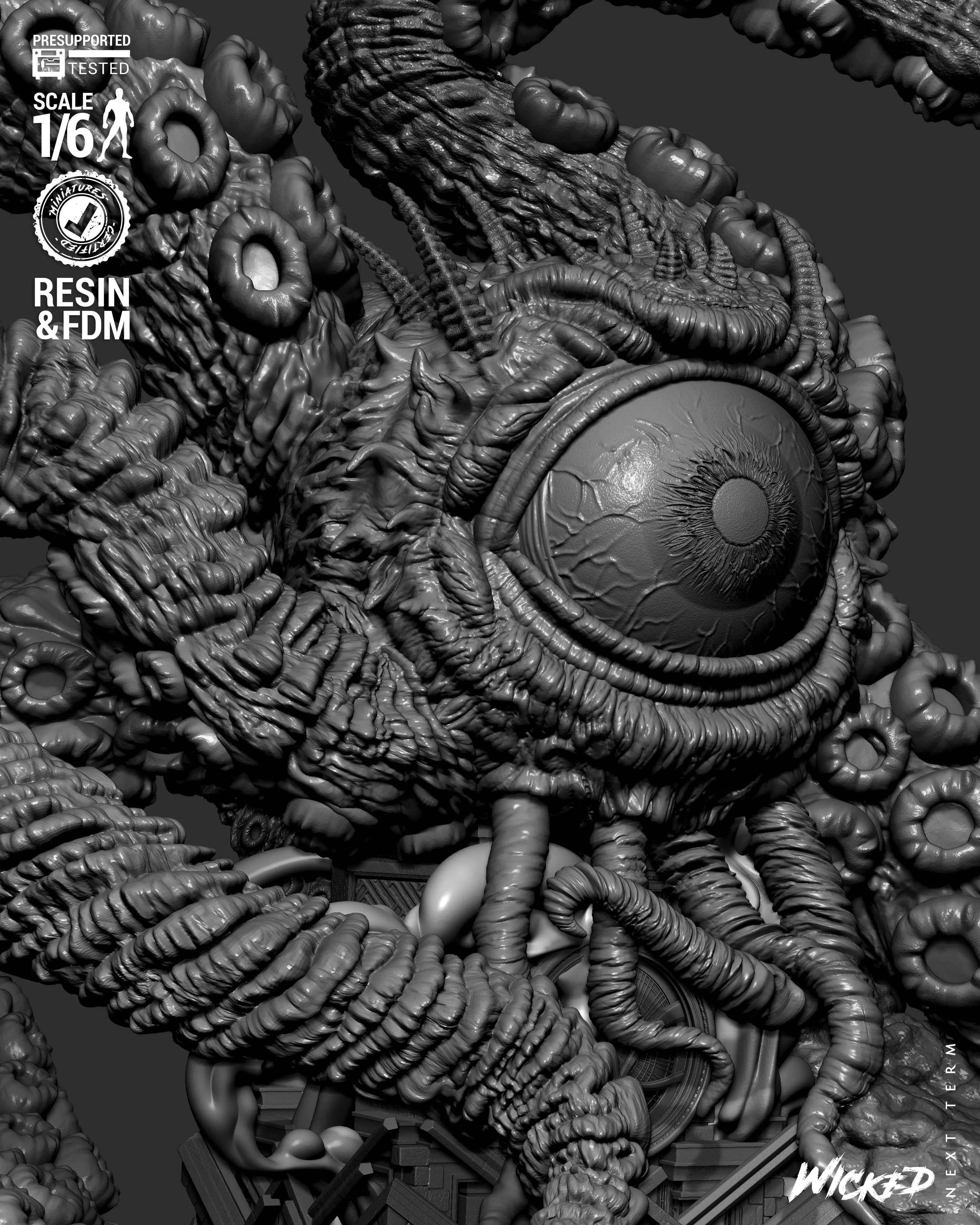 Wicked Marvel Shuma Gorath Sculpture 3D print model_44