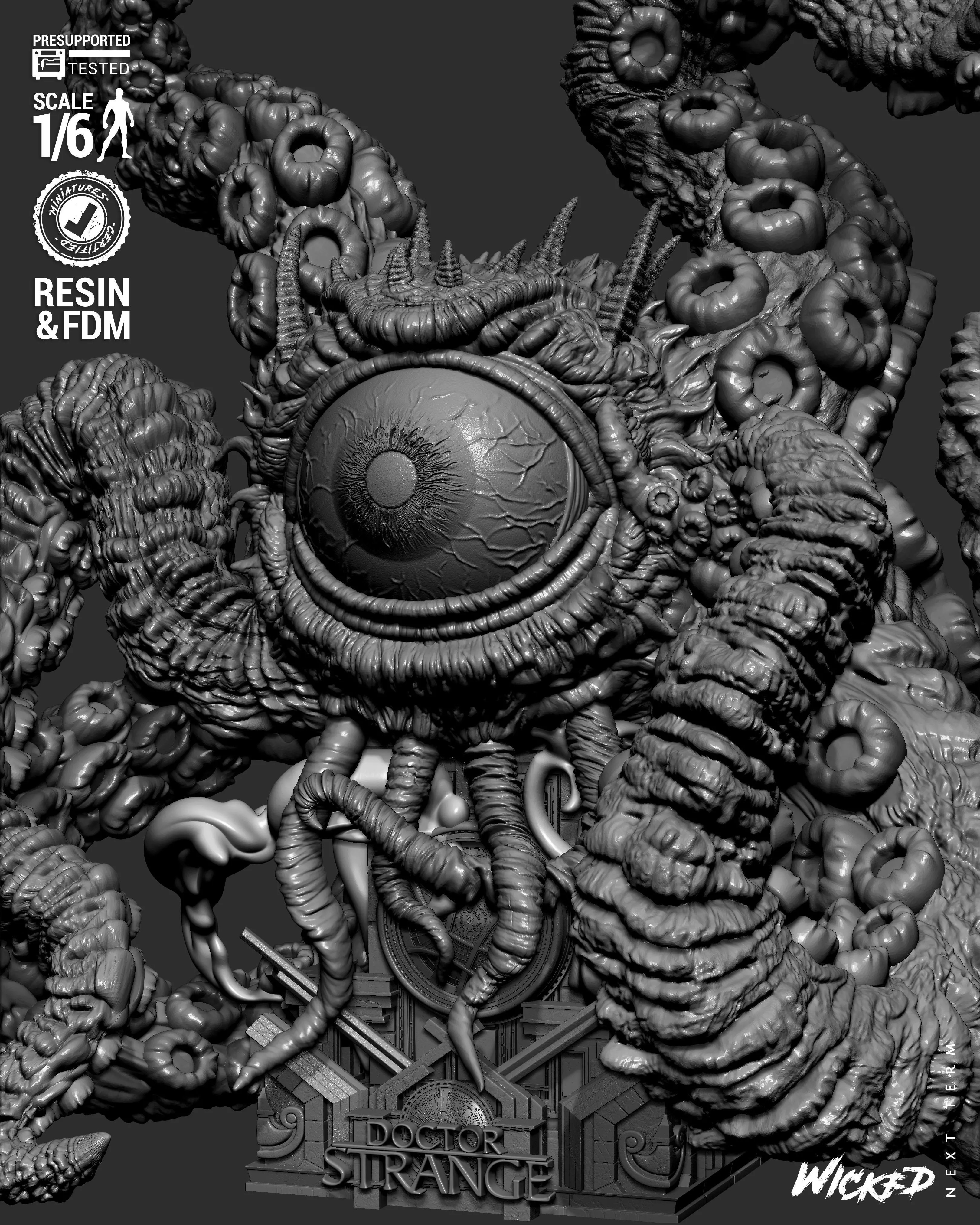 Wicked Marvel Shuma Gorath Sculpture 3D print model_64