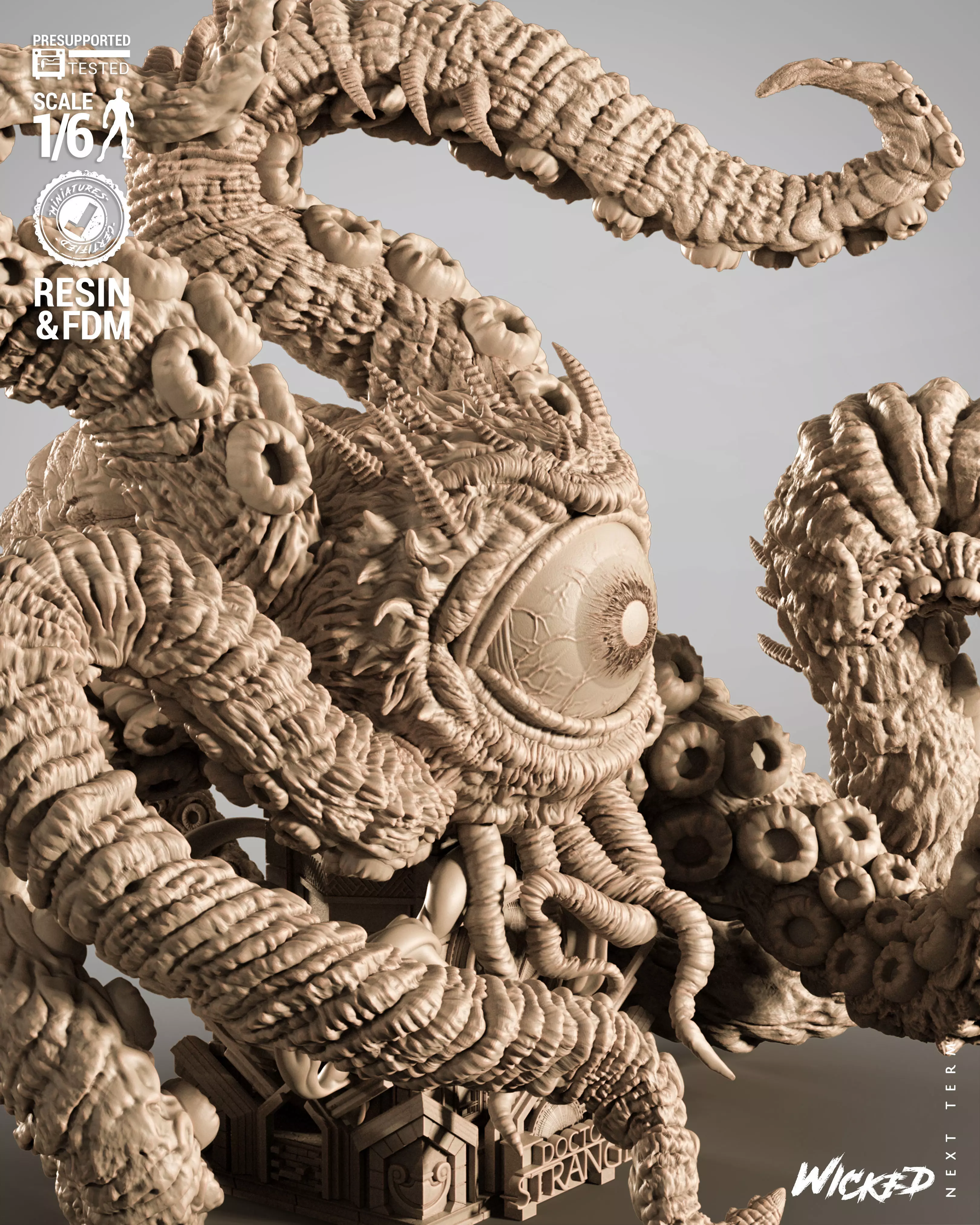 Wicked Marvel Shuma Gorath Sculpture 3D print model_14