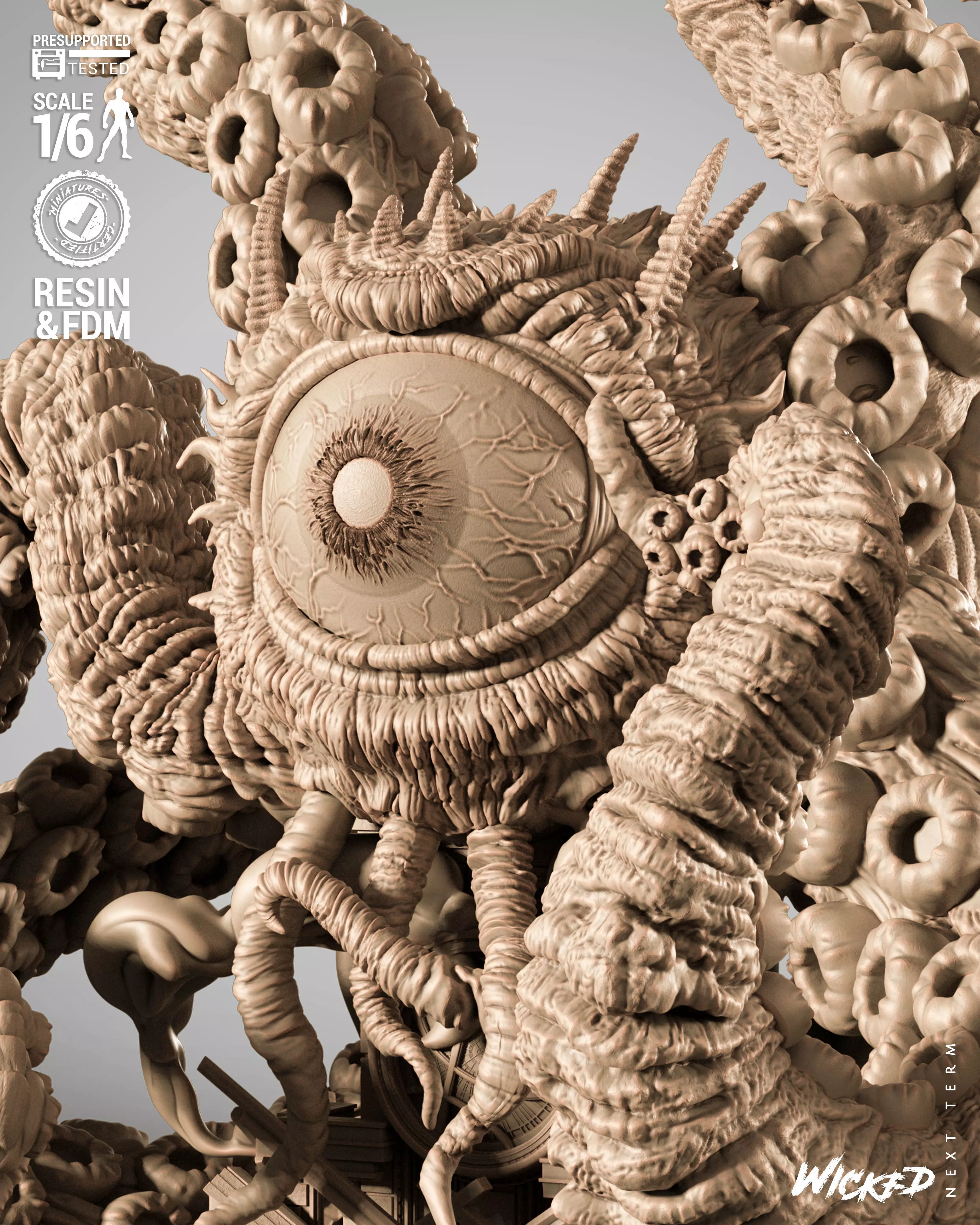 Wicked Marvel Shuma Gorath Sculpture 3D print model_3