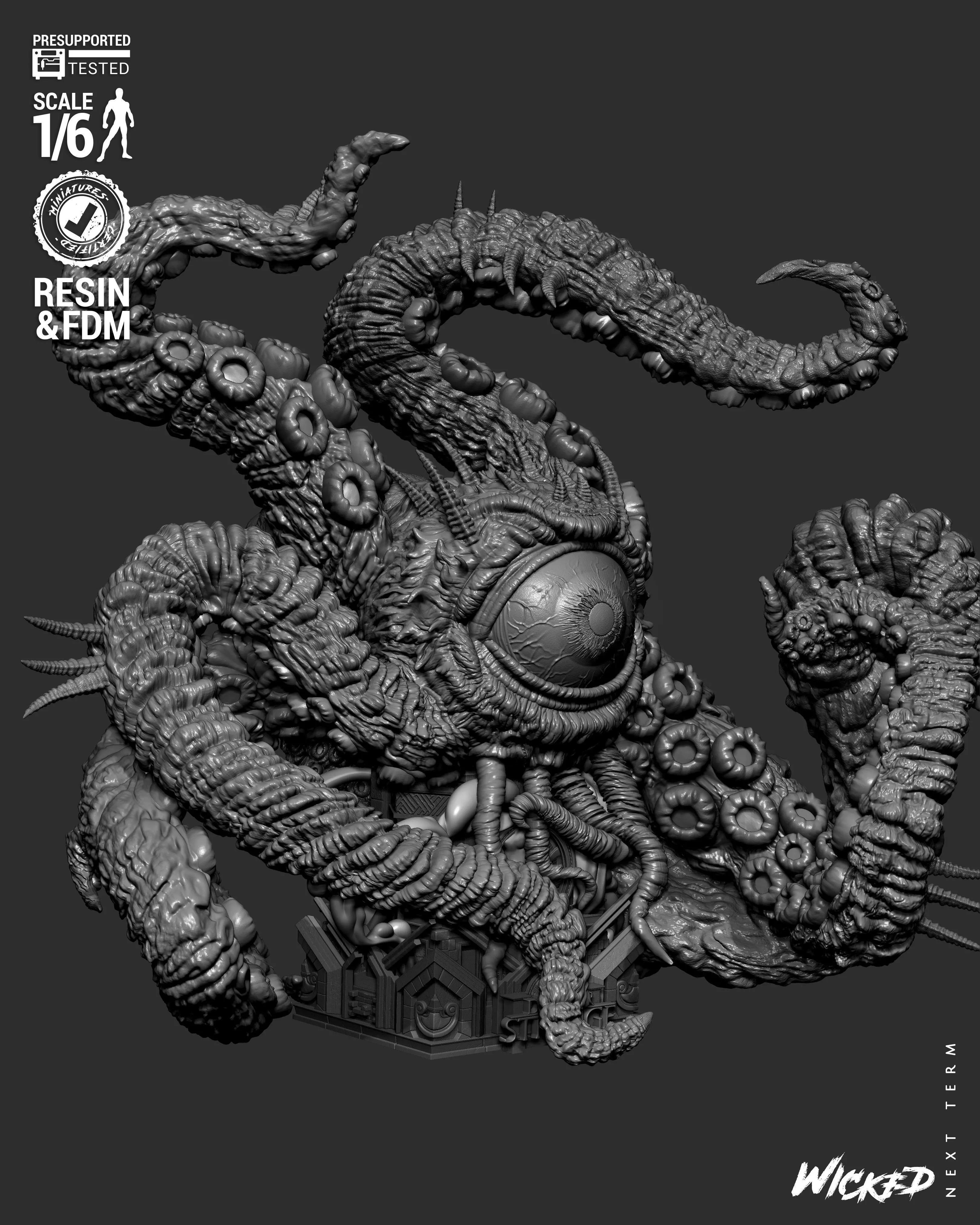 Wicked Marvel Shuma Gorath Sculpture 3D print model_32