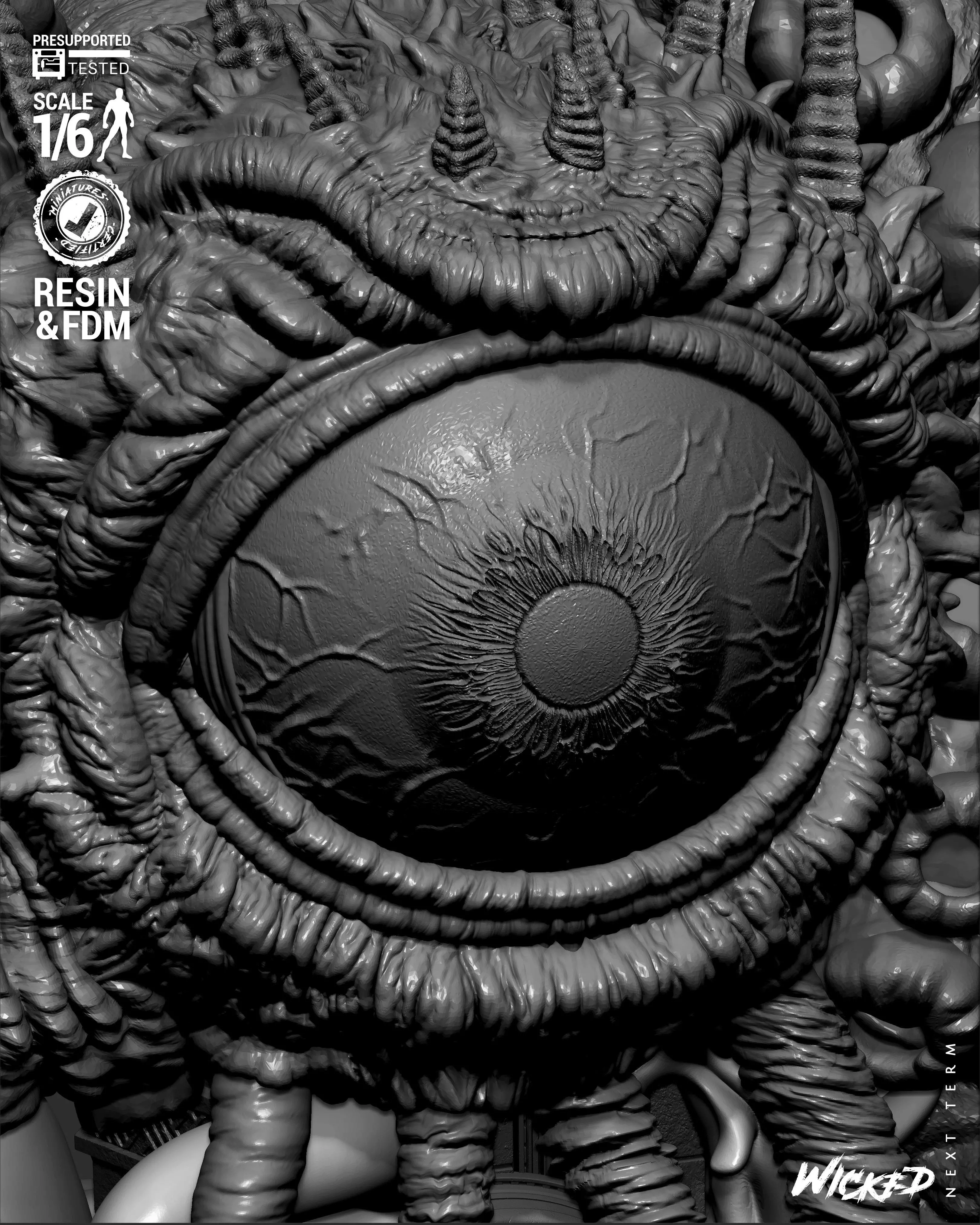 Wicked Marvel Shuma Gorath Sculpture 3D print model_48
