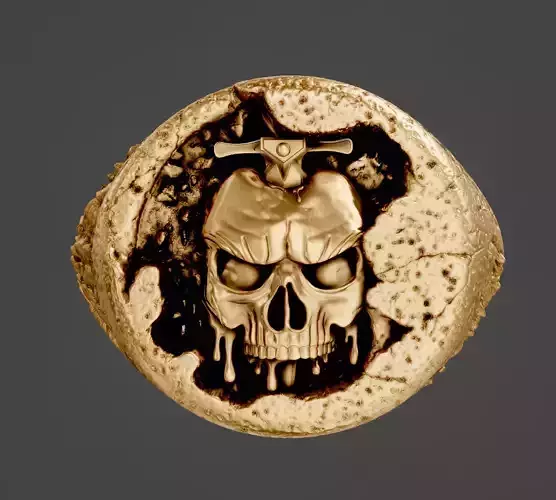 Skull Luxury Stone Rock Printable Jewel Pendant