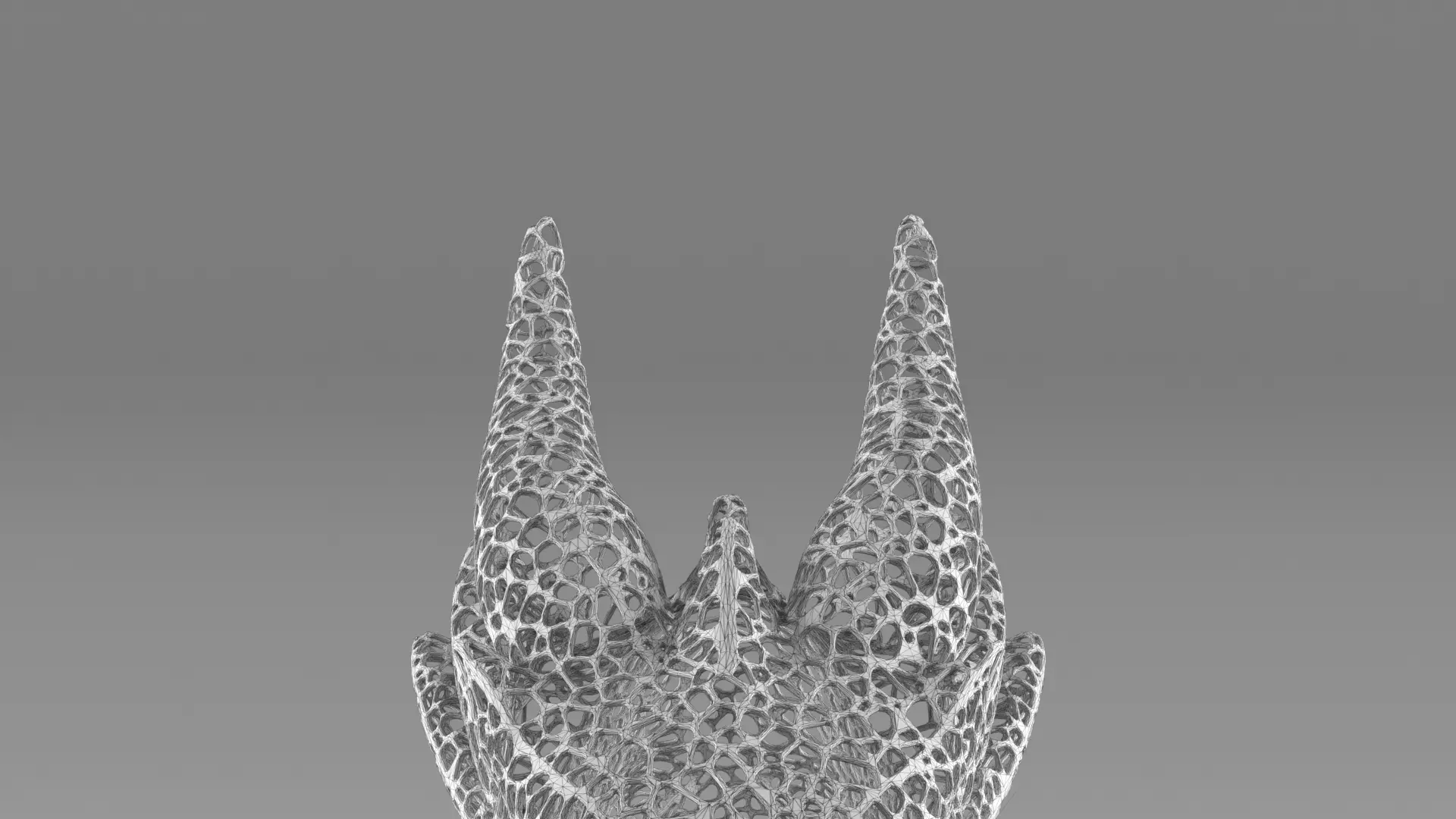 Voronoi Dragon Head Sculpture Lattice Art STL Printable 3D print model_12
