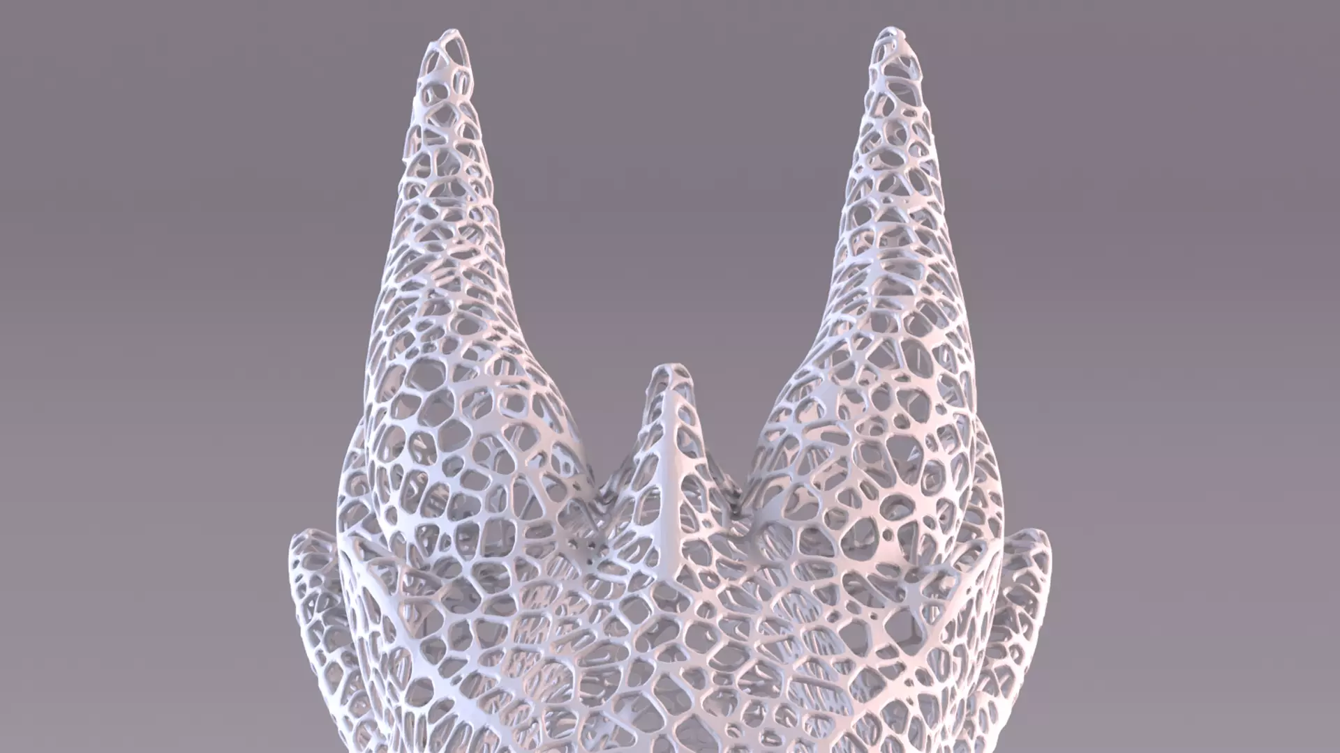 Voronoi Dragon Head Sculpture Lattice Art STL Printable 3D print model_9