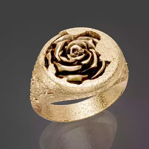 Rose Flower Luxury Printable Jewel Ring 3D print model