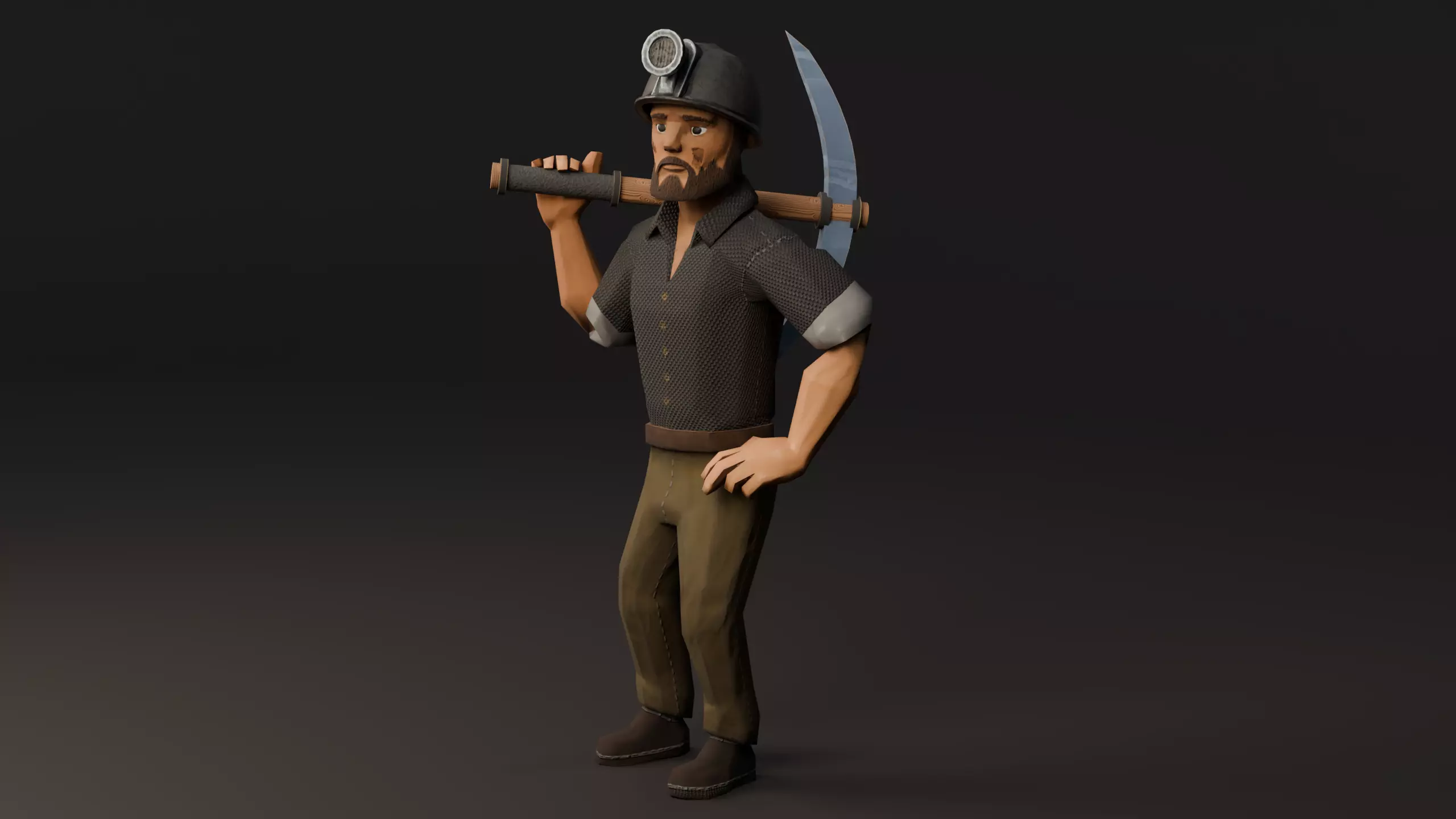 Medieval Workers Pack  6 Characters  6 Props Low Poly Stylized Low-poly 3D model_8