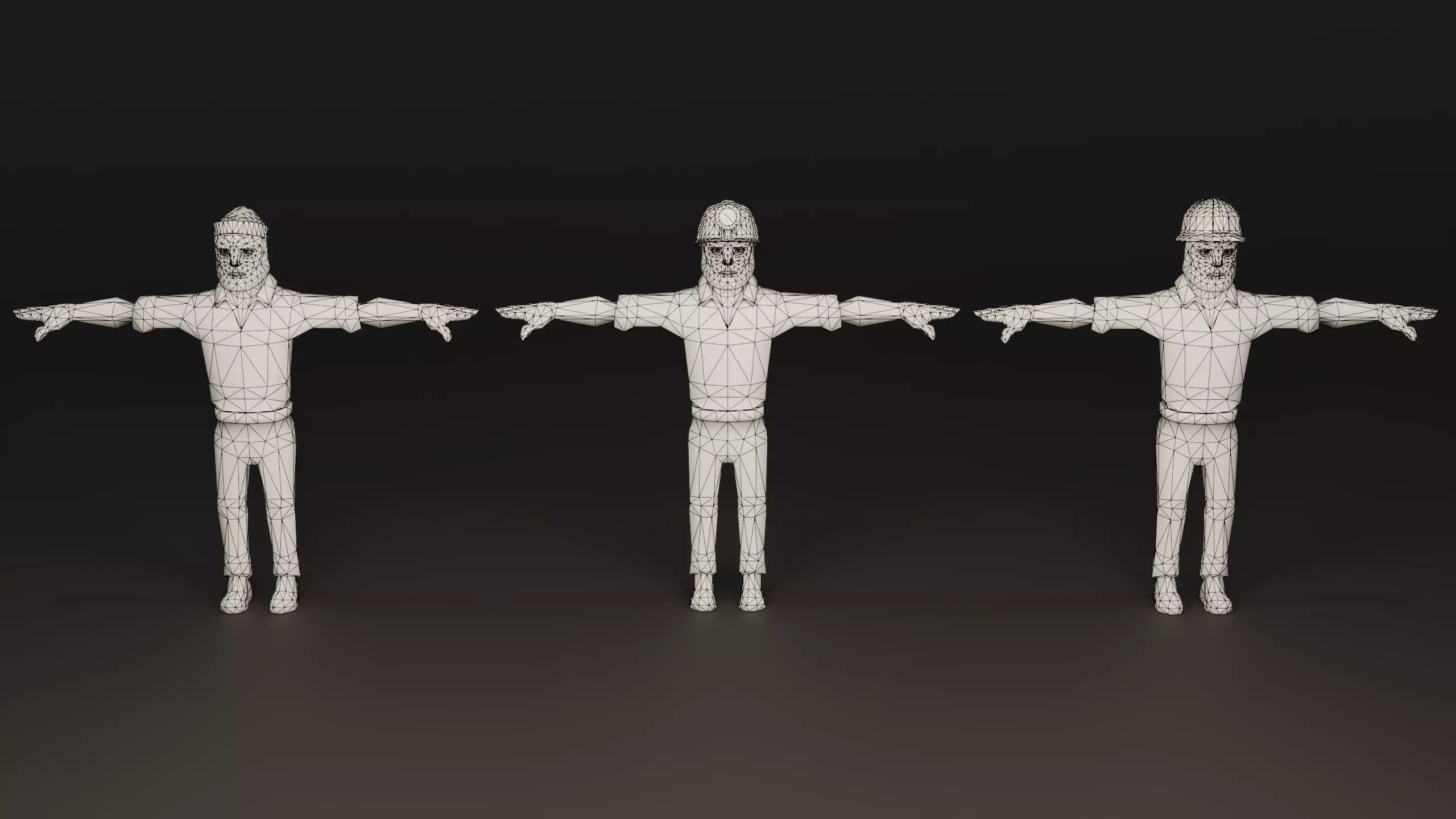 Medieval Workers Pack  6 Characters  6 Props Low Poly Stylized Low-poly 3D model_4