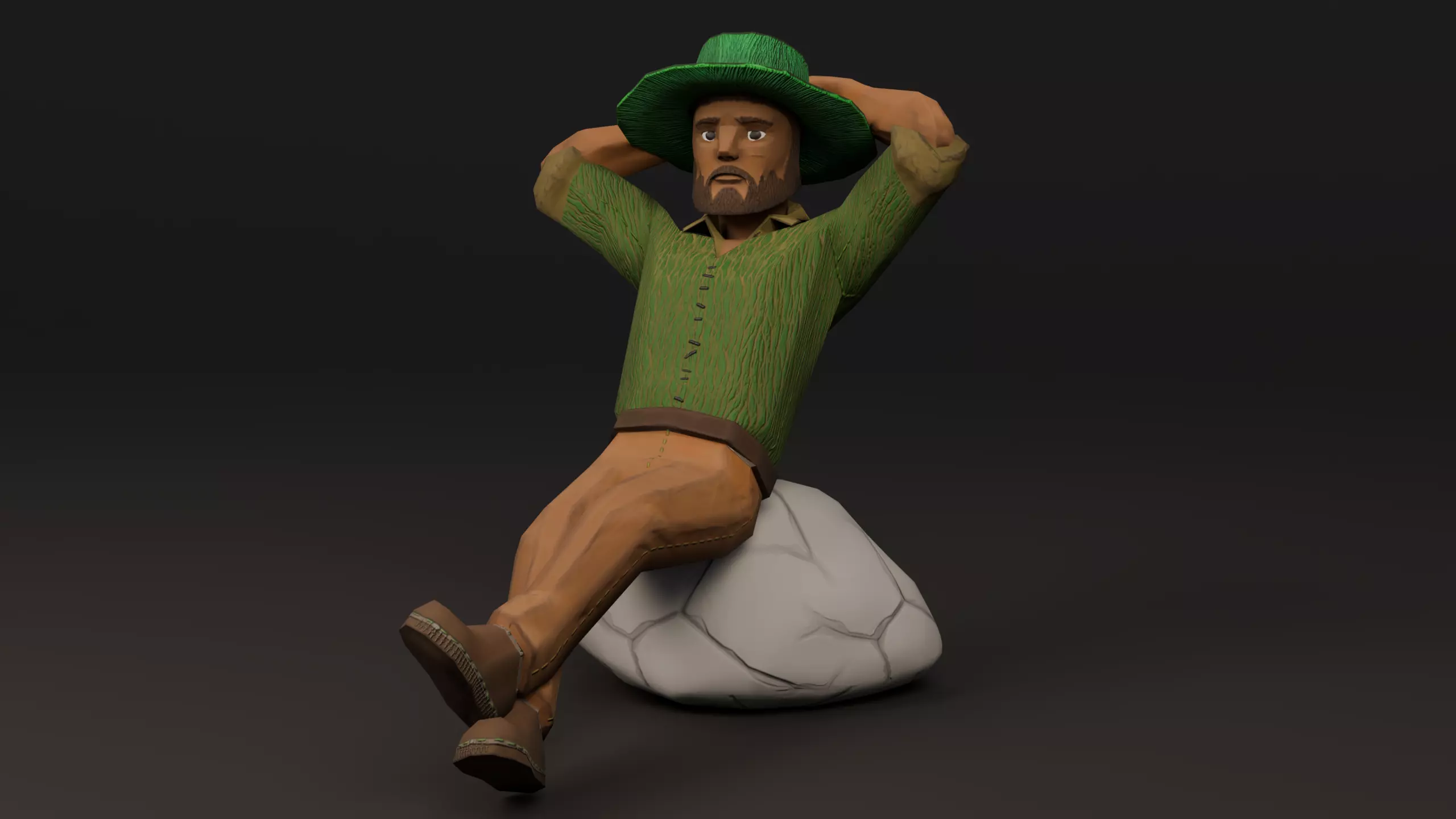 Medieval Workers Pack  6 Characters  6 Props Low Poly Stylized Low-poly 3D model_9