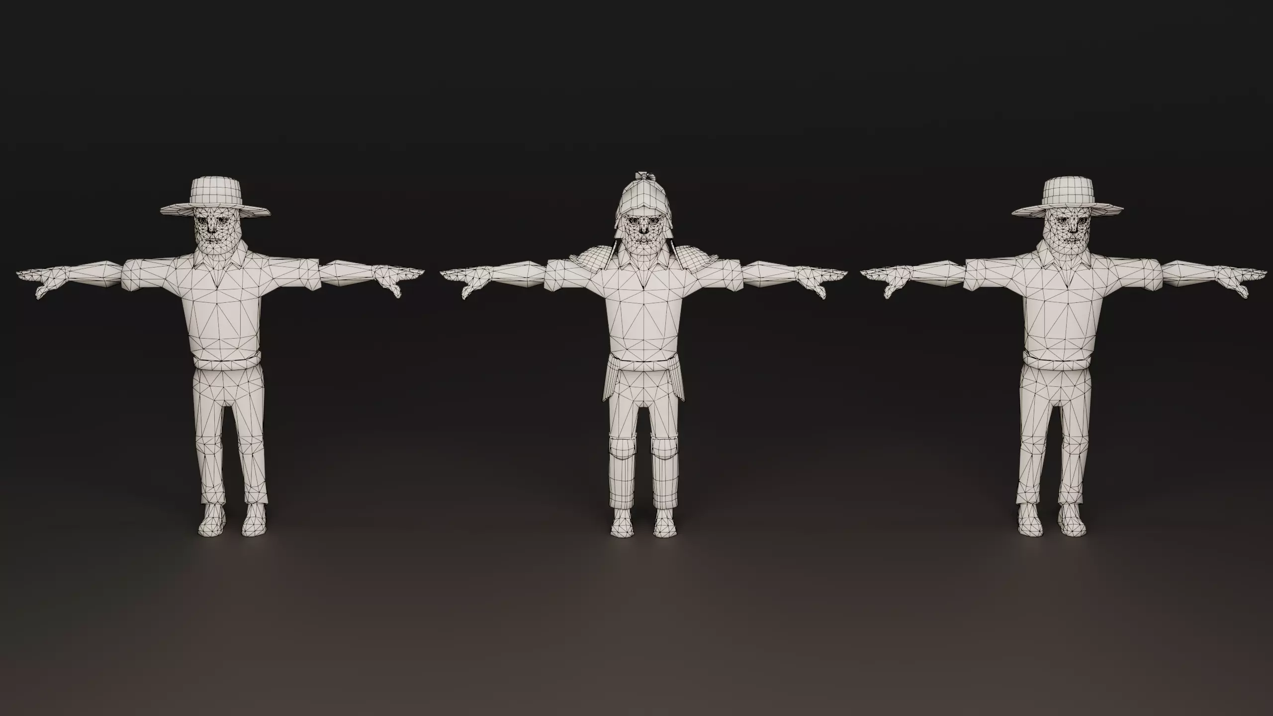 Medieval Workers Pack  6 Characters  6 Props Low Poly Stylized Low-poly 3D model_3