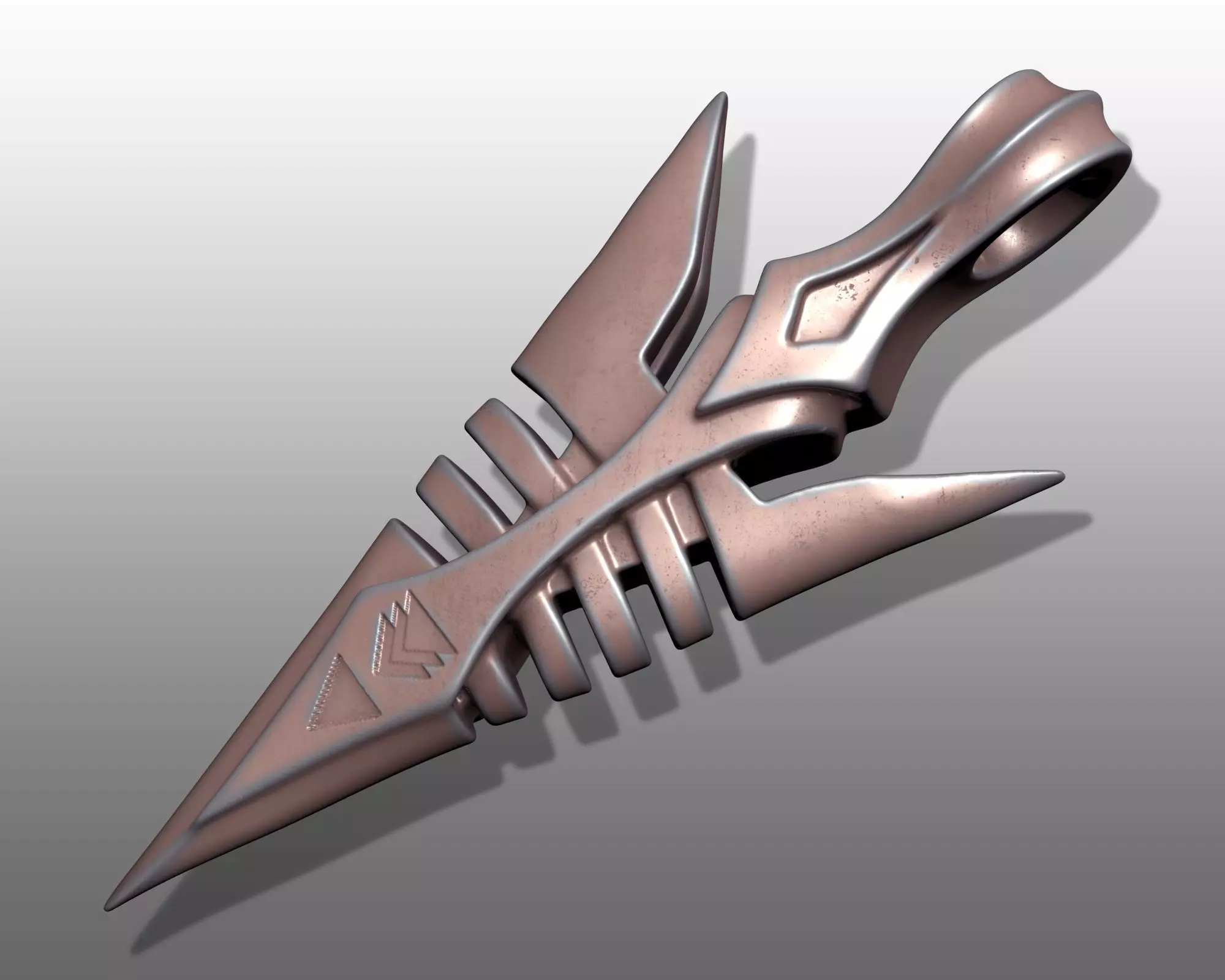 ANCIENT ARROW PENDANT M03 3D print model_4