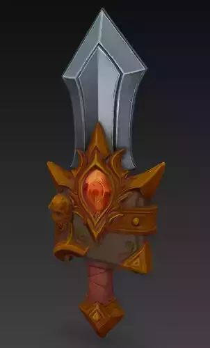Cursed Flame Sword - Fantasy Weapon 