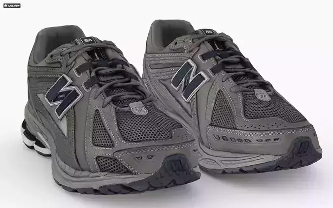 New Balance 1906R Grey fashion sneaker Low-poly 3D model