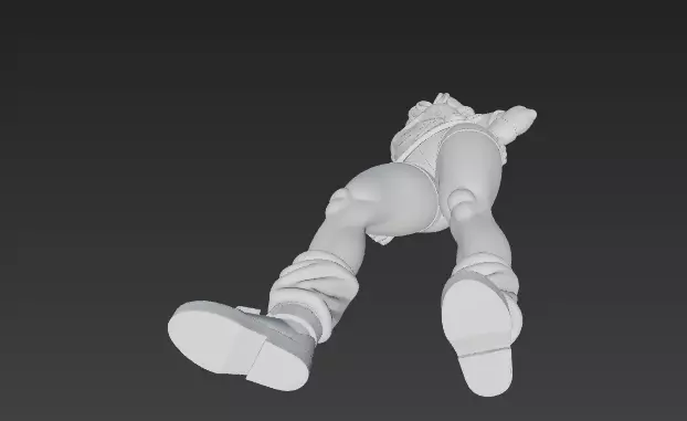 Videl in Casual Training Outfit Dragon Ball Character 3D print model_8