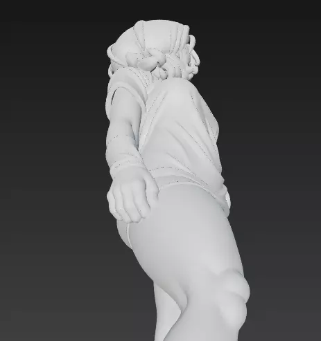 Videl in Casual Training Outfit Dragon Ball Character 3D print model_7