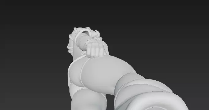 Videl in Casual Training Outfit Dragon Ball Character 3D print model_9