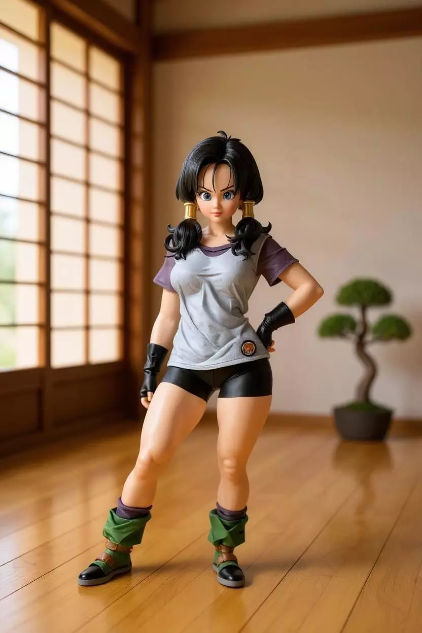 Videl in Casual Training Outfit Dragon Ball Character 3D print model_1