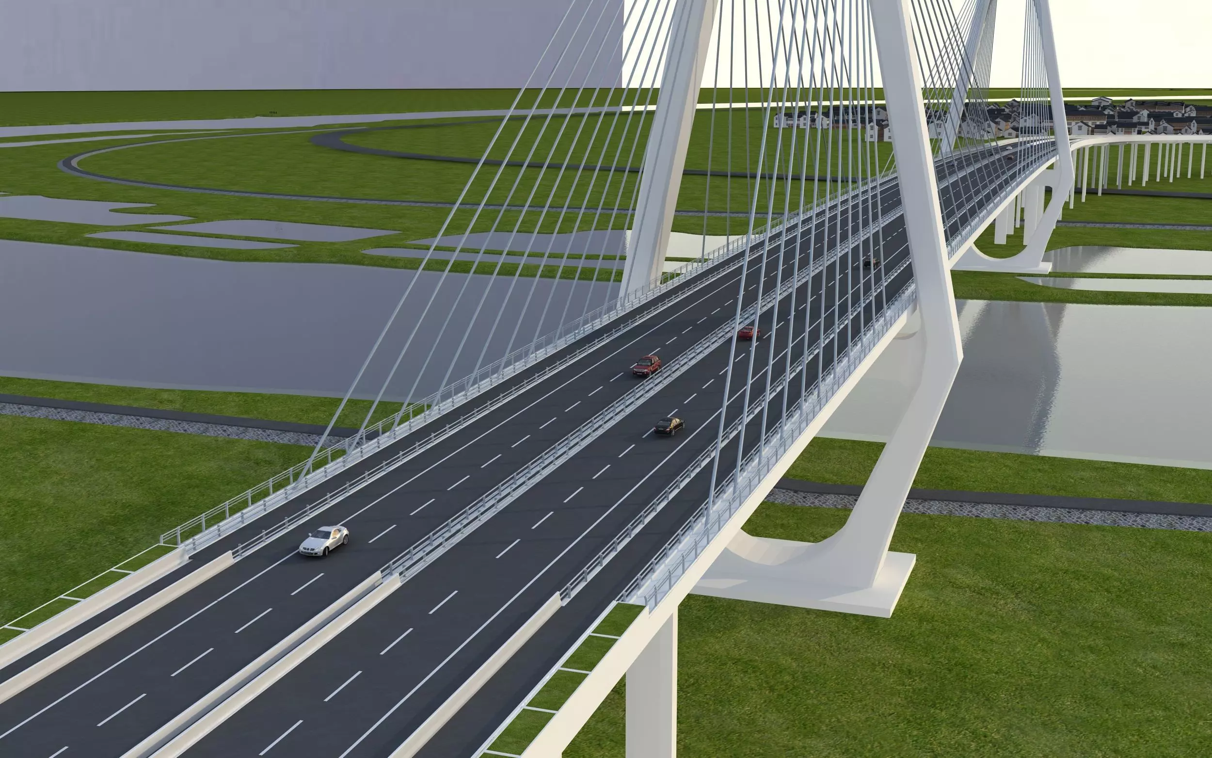 Suspension Bridge 3D model_1
