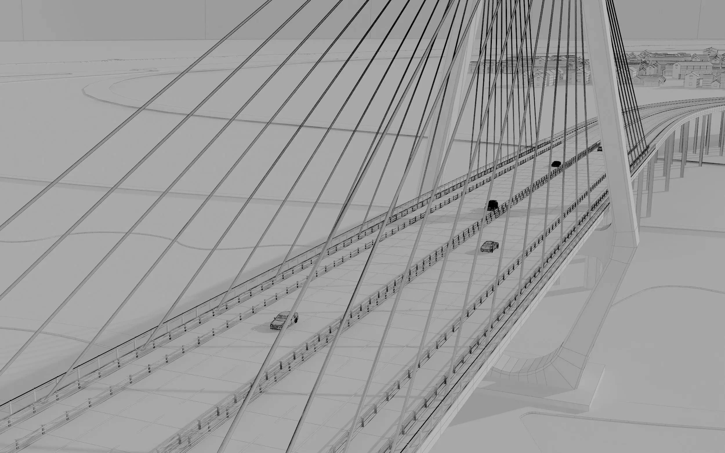 Suspension Bridge 3D model_7