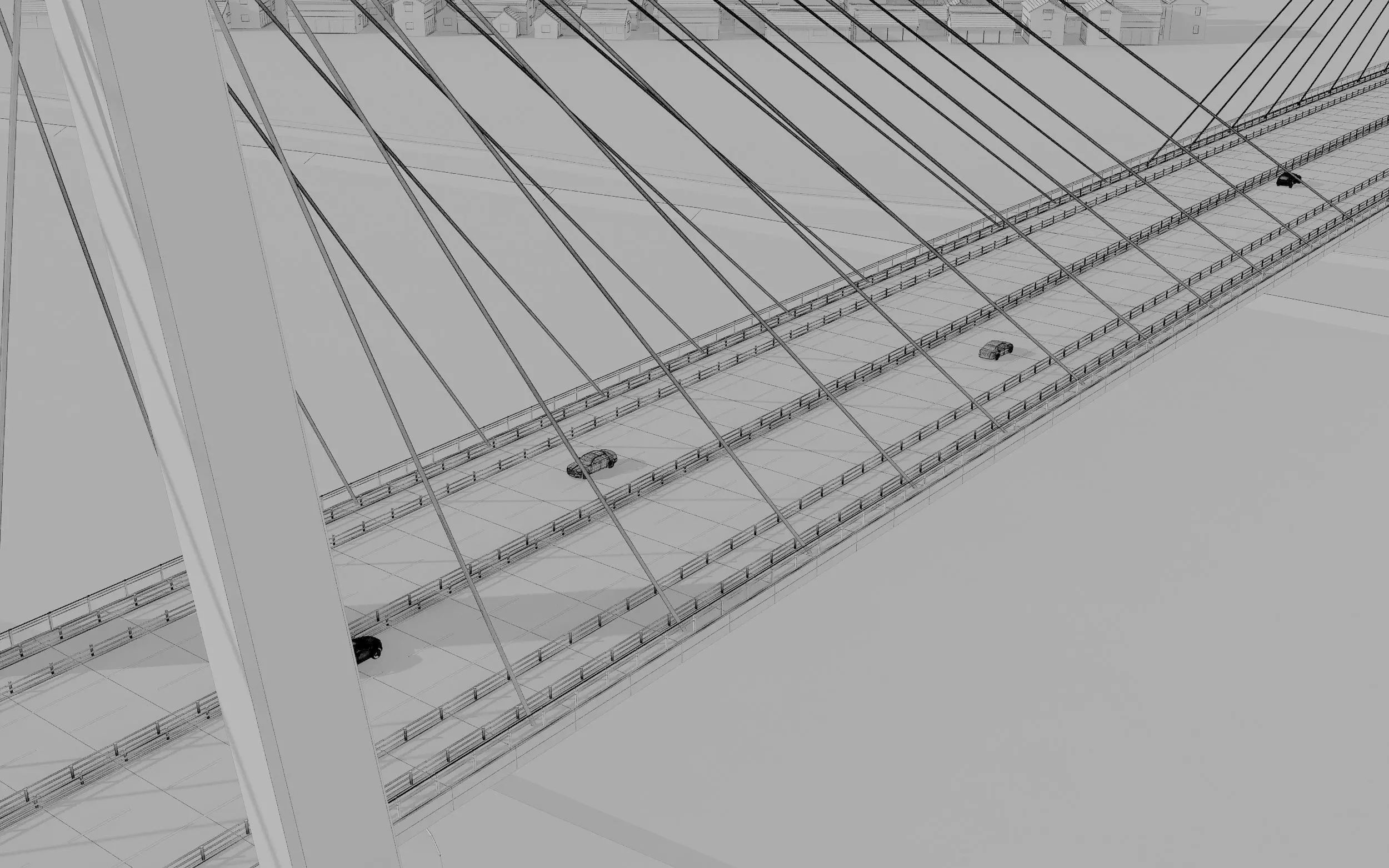 Suspension Bridge 3D model_9