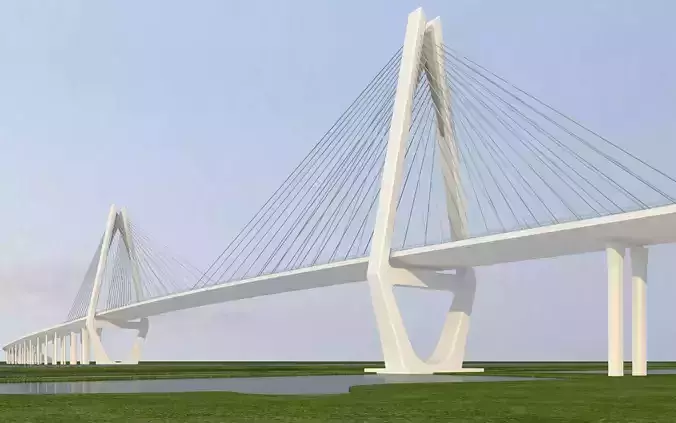 Suspension Bridge 3D model