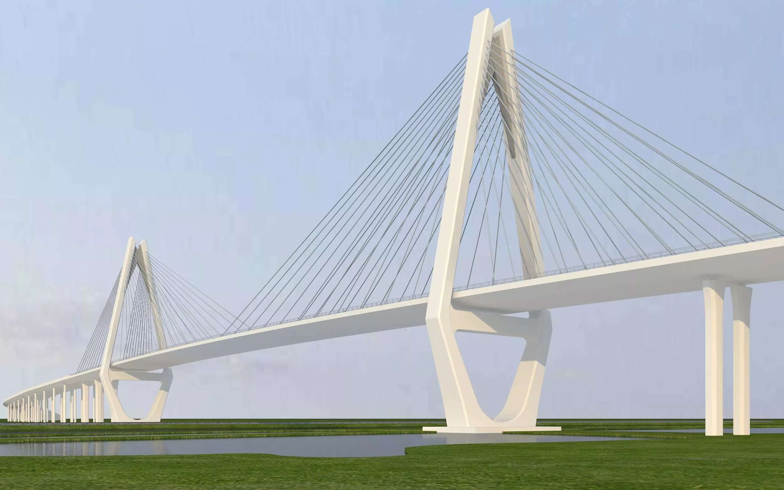 Suspension Bridge 3D model_0