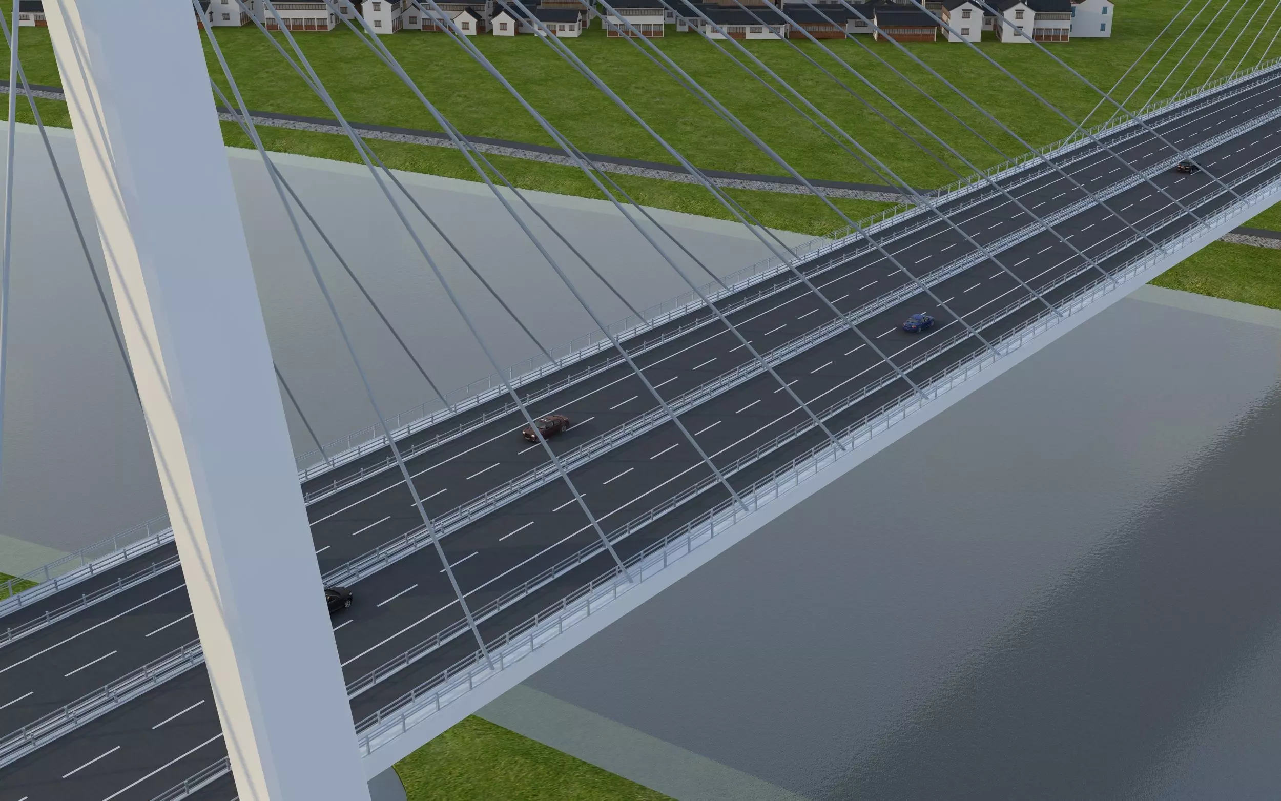 Suspension Bridge 3D model_4