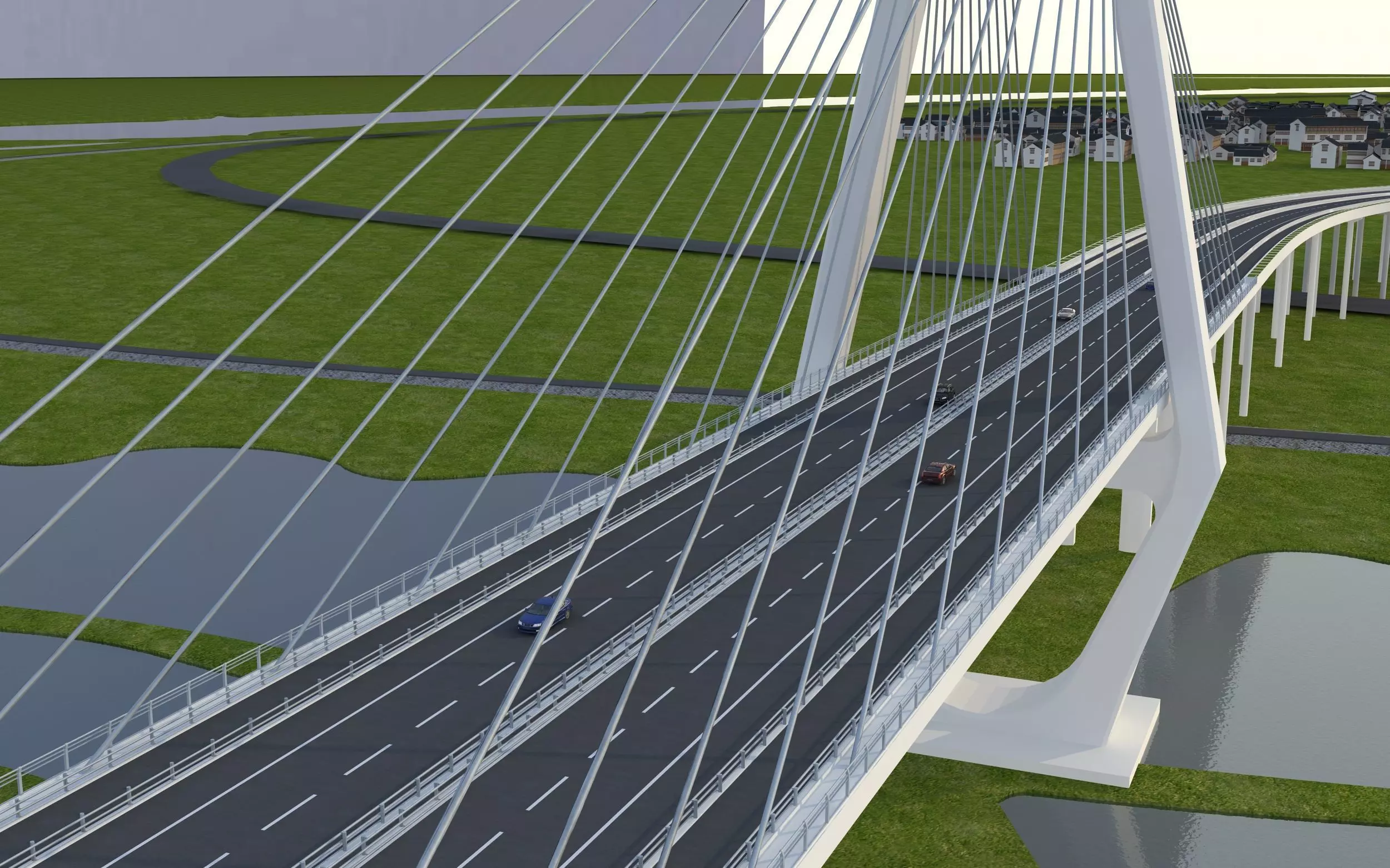 Suspension Bridge 3D model_3
