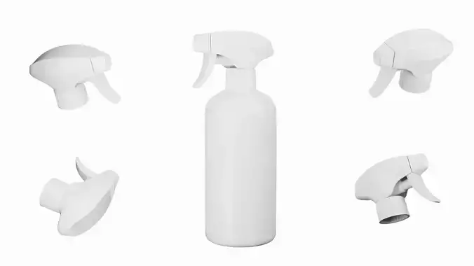 Cosmetic Spray Bottle - 02 Low-poly 3D model