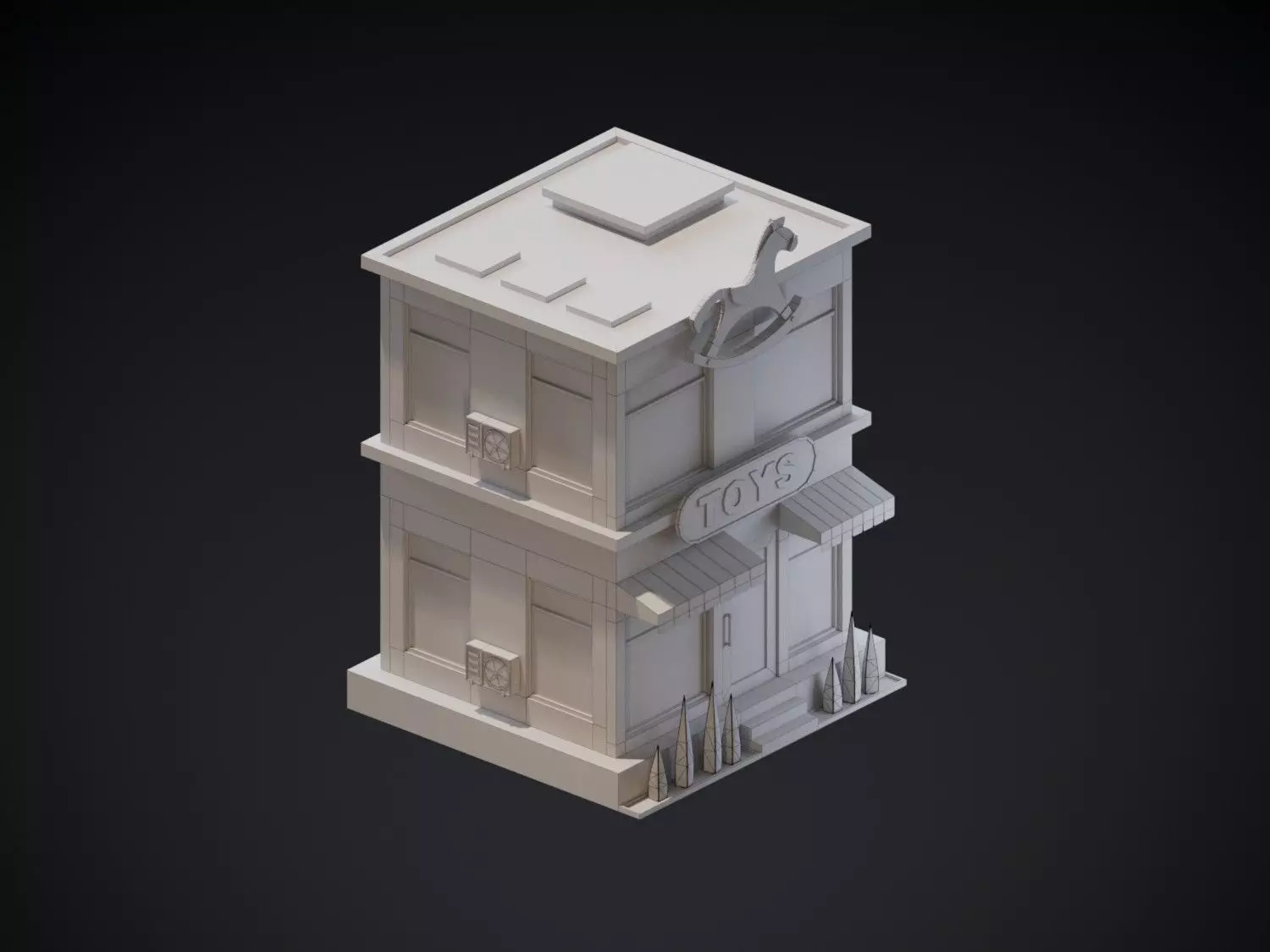 Toy Shop Low-poly 3D model_1