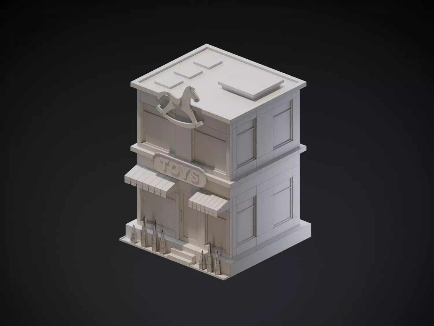 Toy Shop Low-poly 3D model_5
