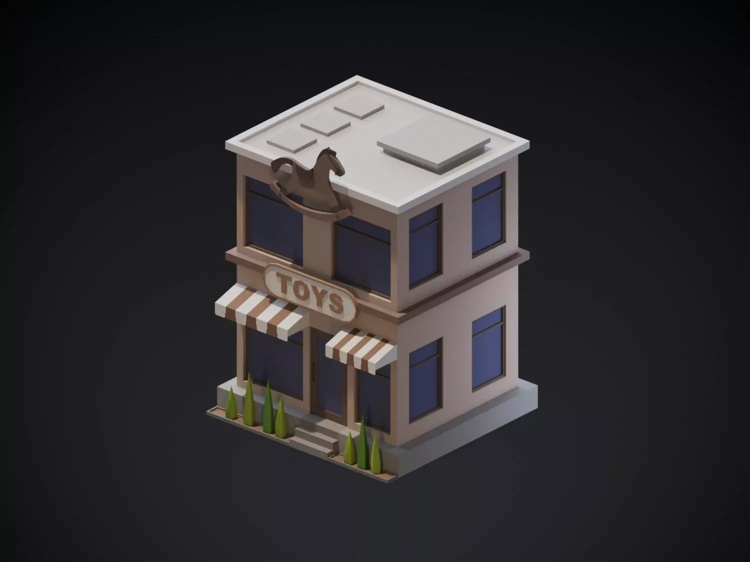Toy Shop Low-poly 3D model_4