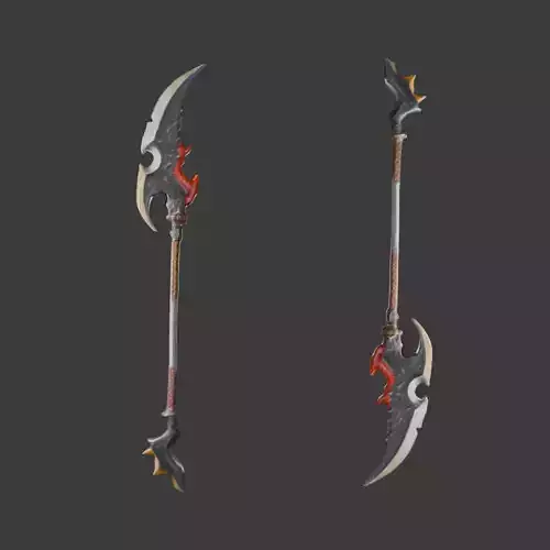 Dragonbone Halberd 3D model
