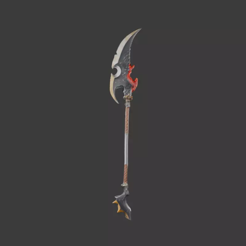 Dragonbone Halberd 3D model_1