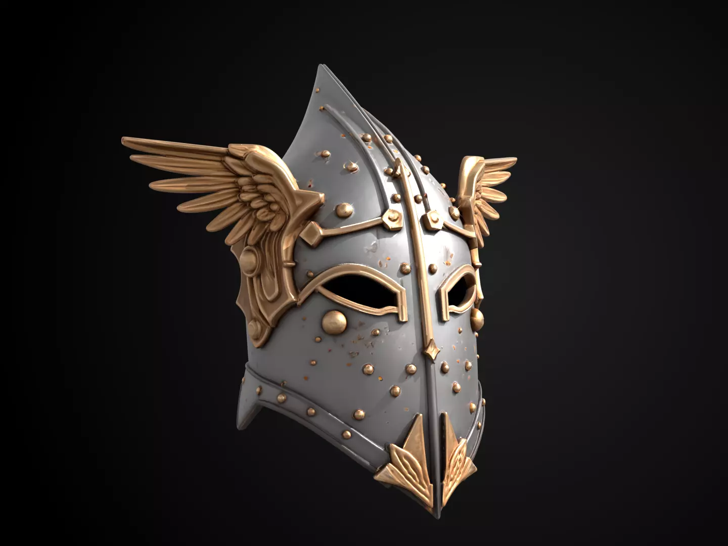 Stylized Medieval Helmet - Griffon Watch 3D print model_1