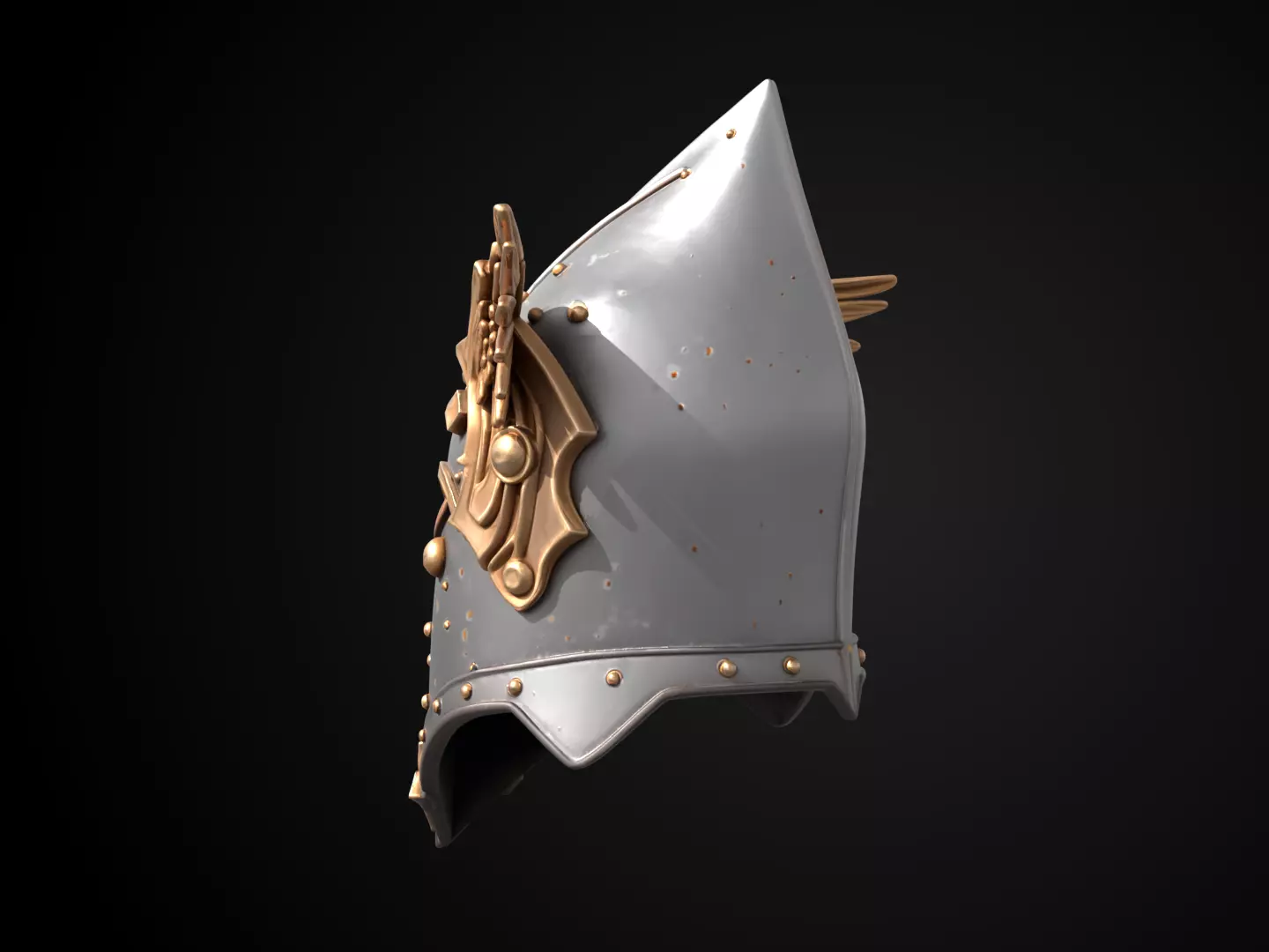 Stylized Medieval Helmet - Griffon Watch 3D print model_8