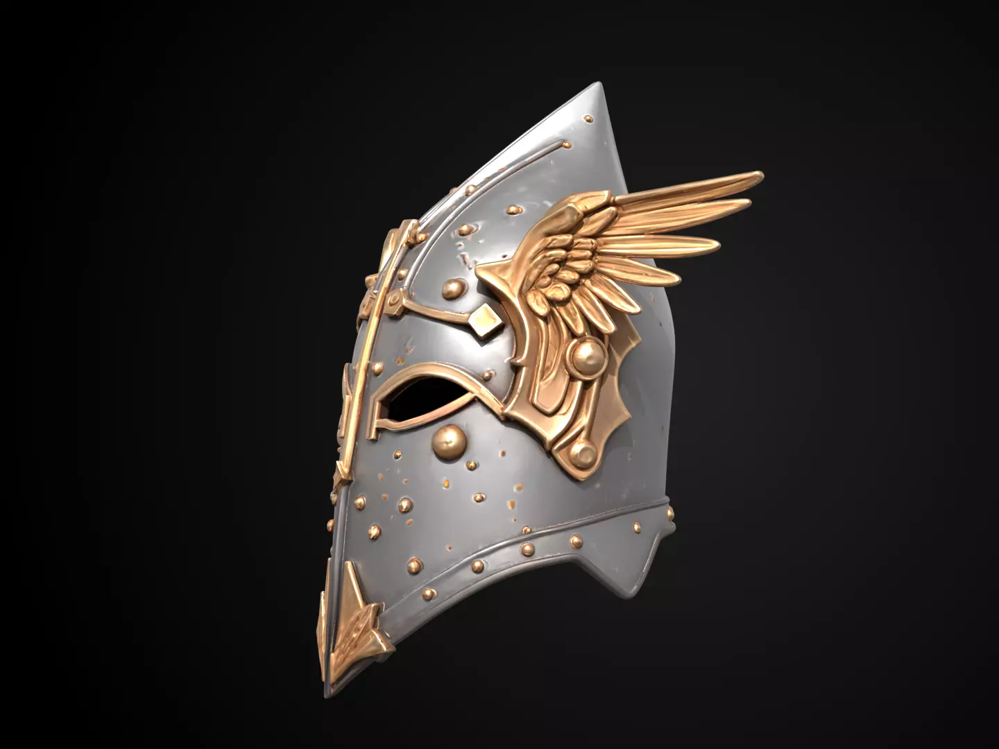 Stylized Medieval Helmet - Griffon Watch 3D print model_10