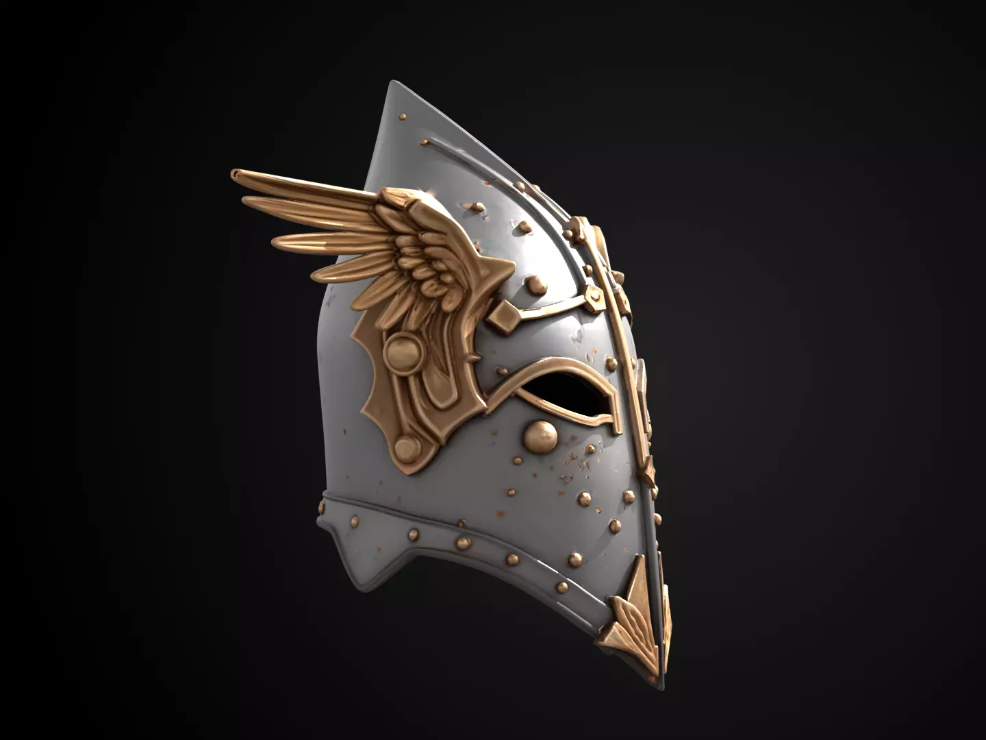 Stylized Medieval Helmet - Griffon Watch 3D print model_2